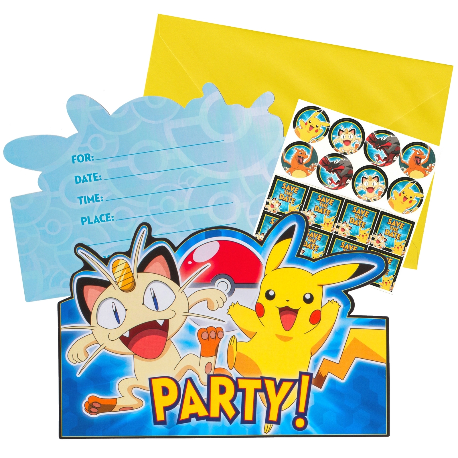 Pokemon Invitation Set (Pack of 8)
