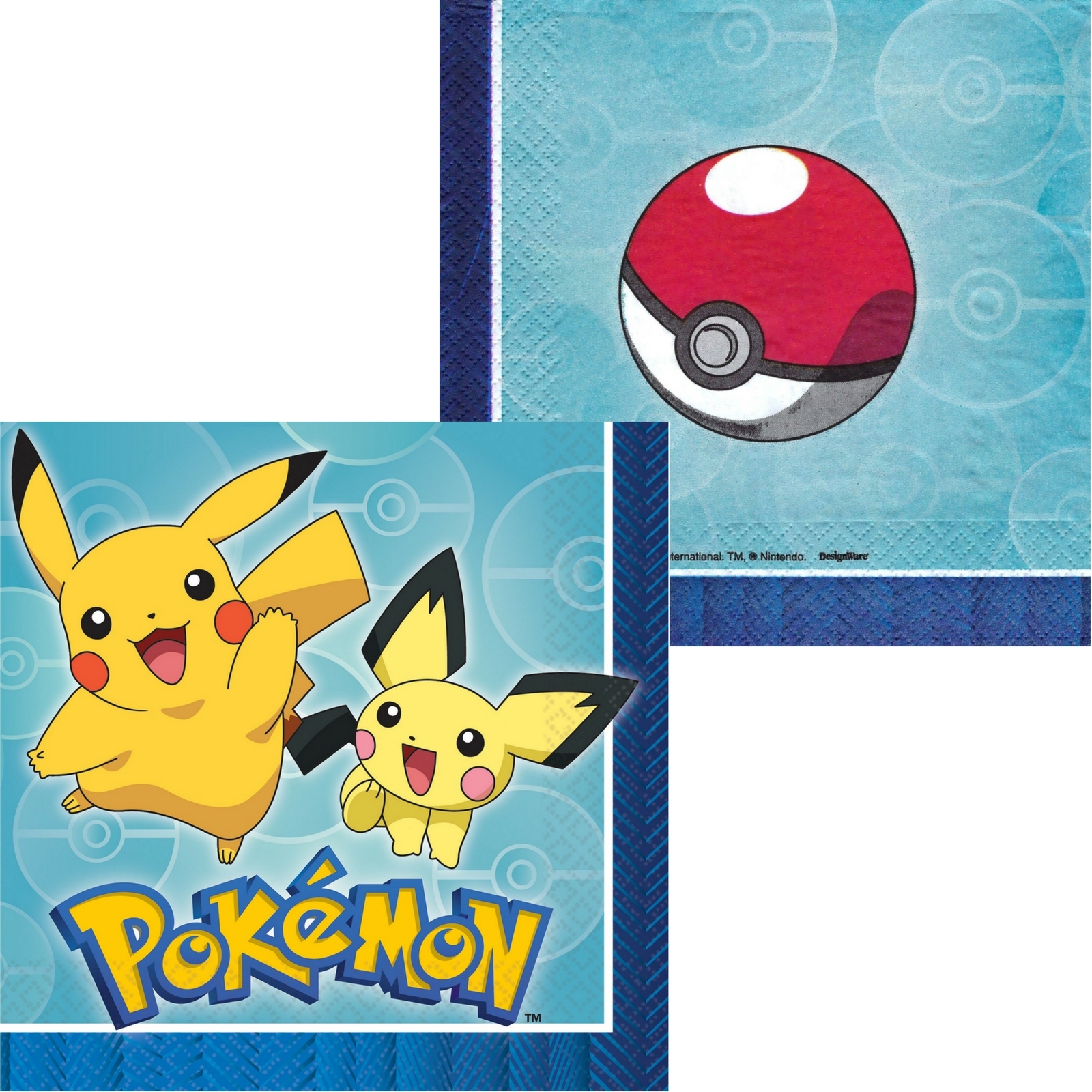 Pokemon Core Large Napkins / Serviettes (Pack of 16)