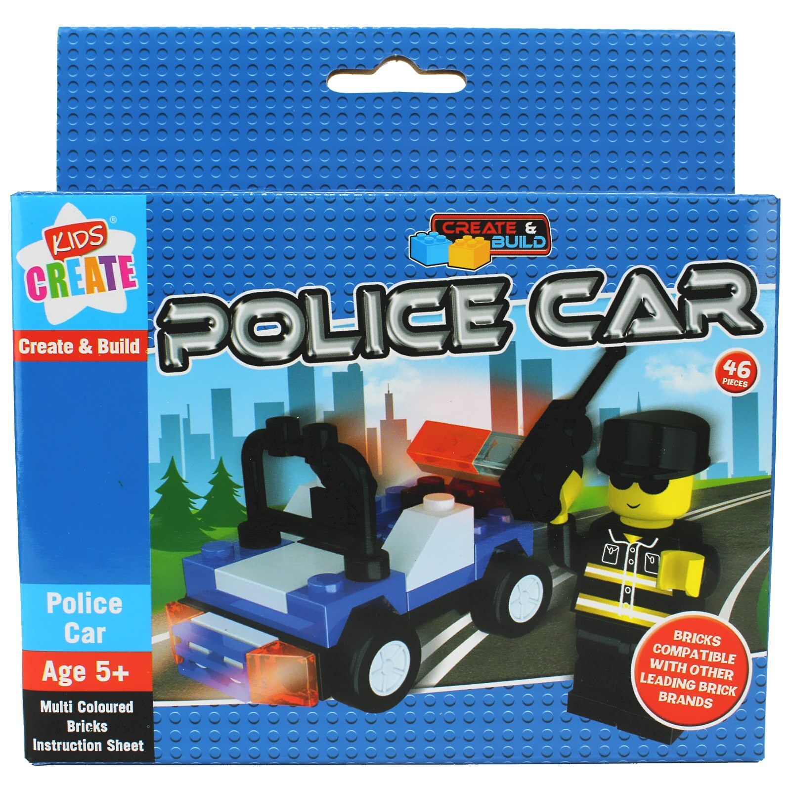Police Car Bricks Building Set