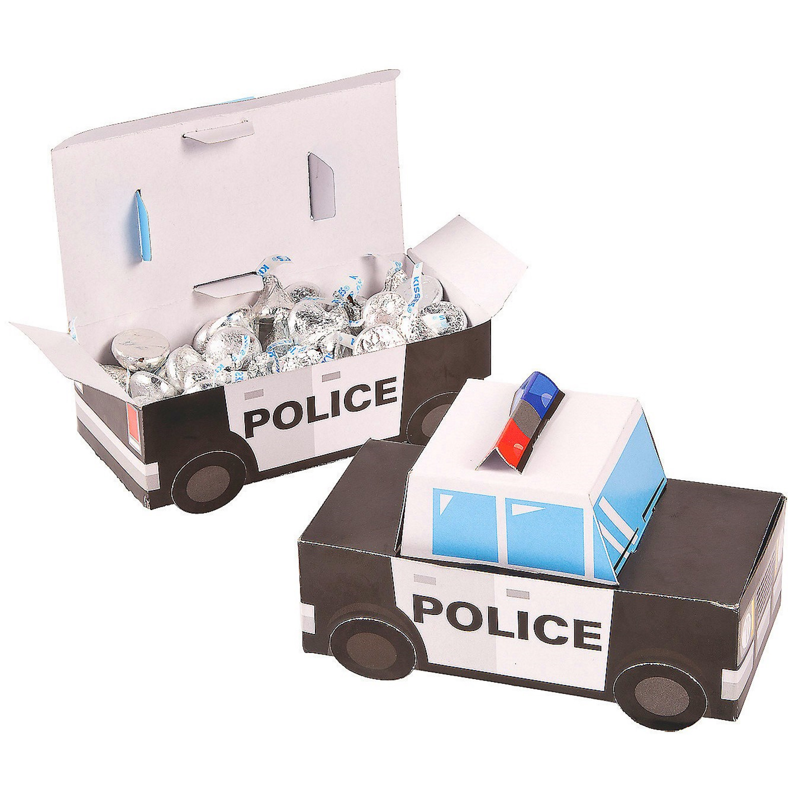 Police Car Treat Boxes (Pack of 12)