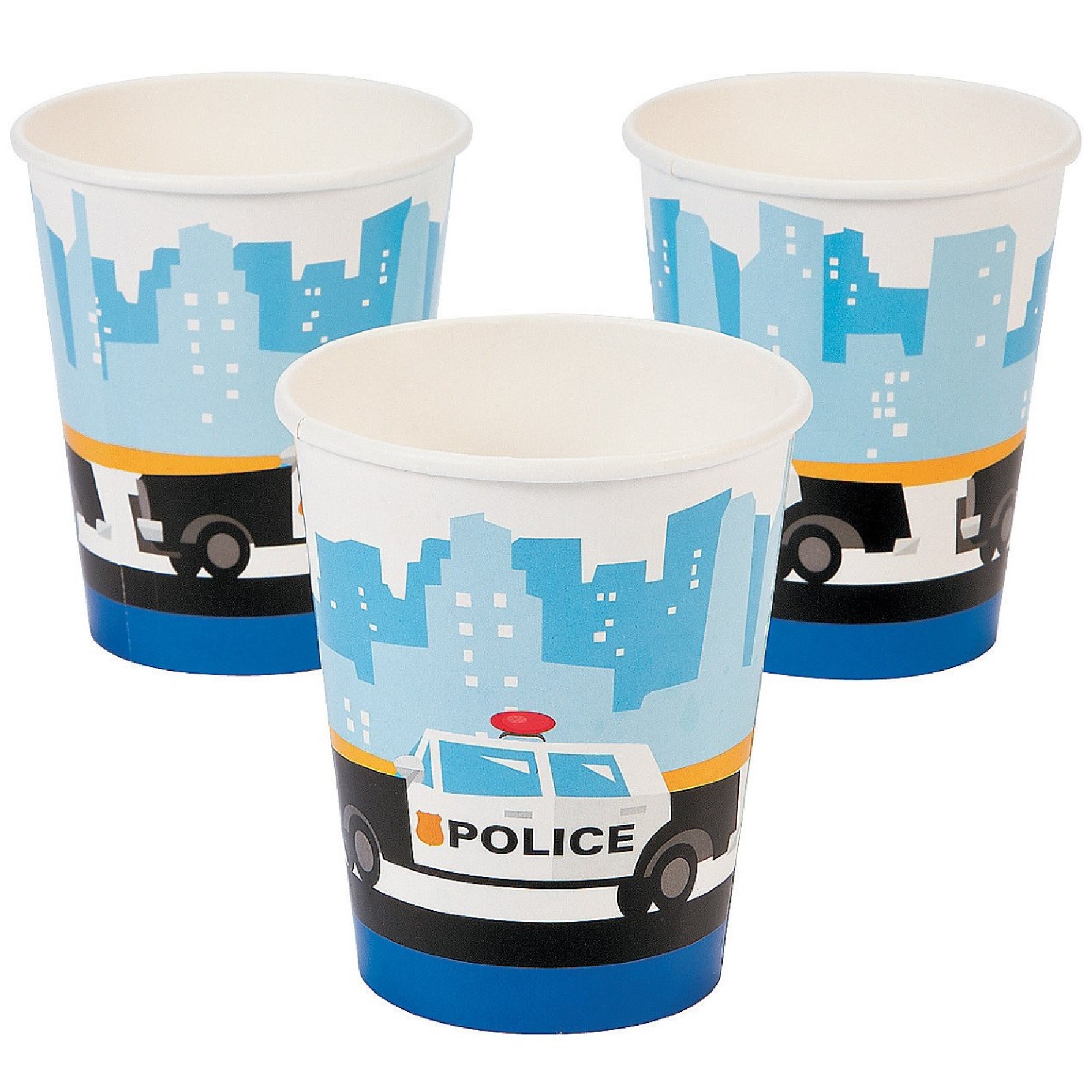 Police Party Paper Cups (Pack of 8)