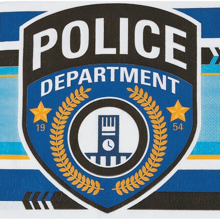 Police Party Large Napkins / Serviettes (Pack of 16)