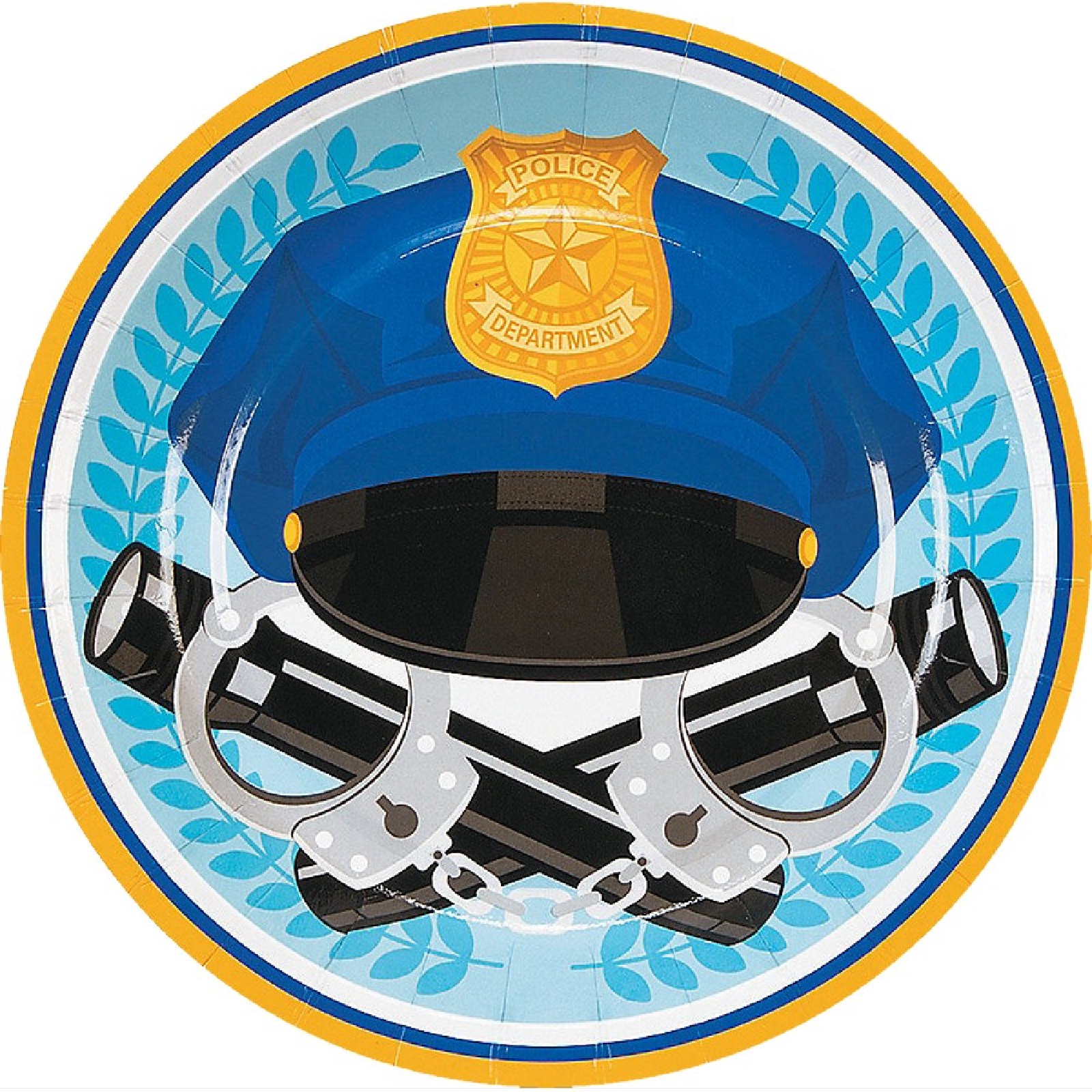 Police Party Small Paper Plates (Pack of 8)