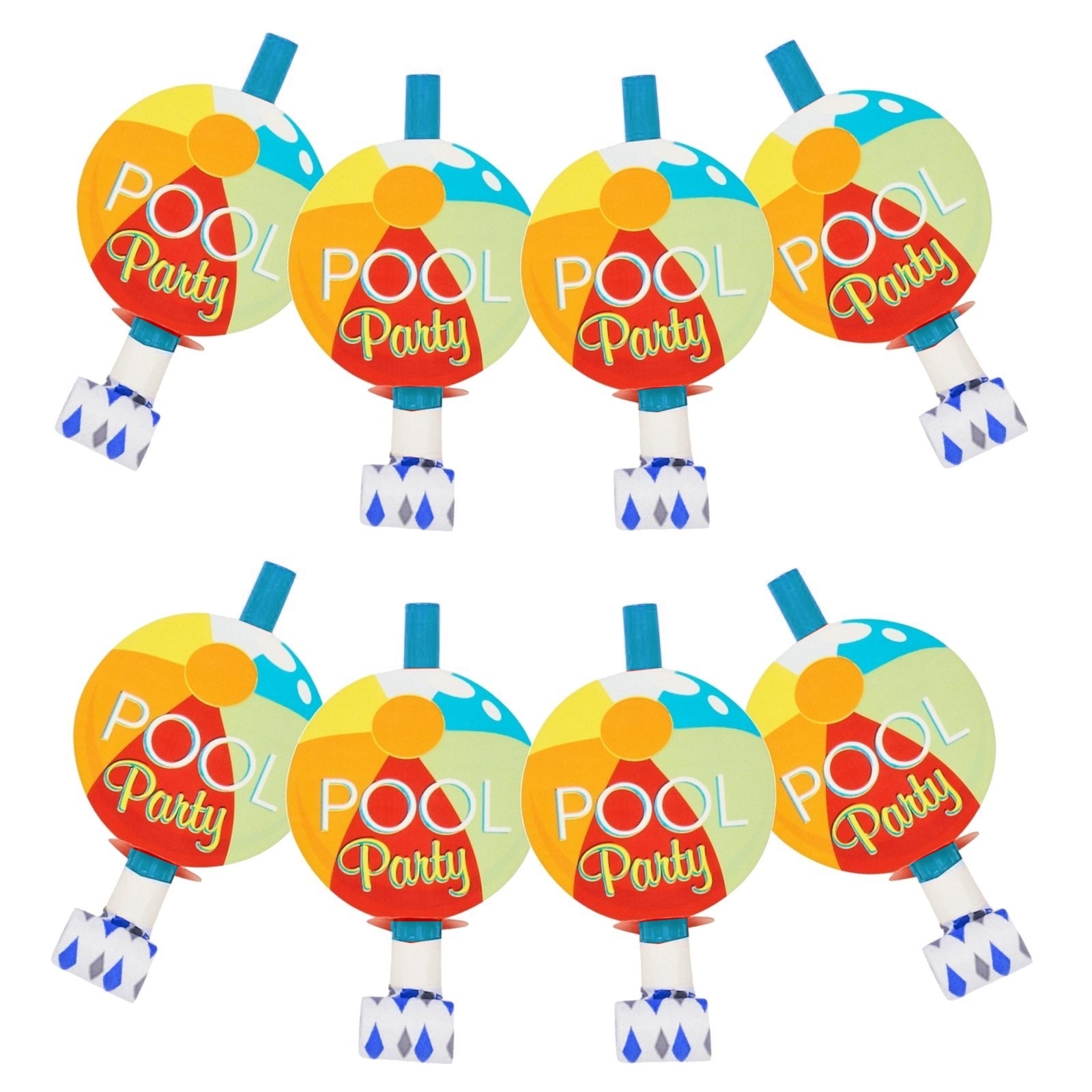 Splashin' Pool Party Blowers (Pack of 8)