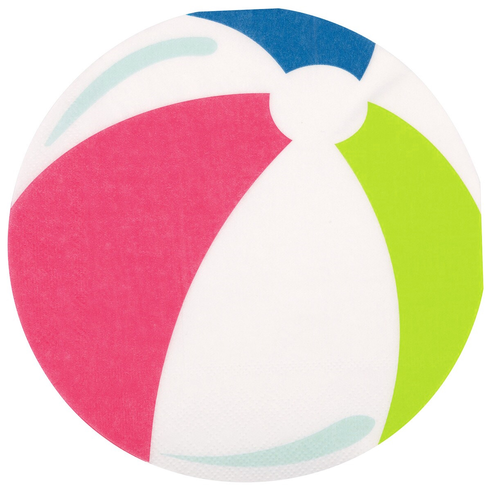 Beach Ball Shaped Napkins / Serviettes (Pack of 16) 