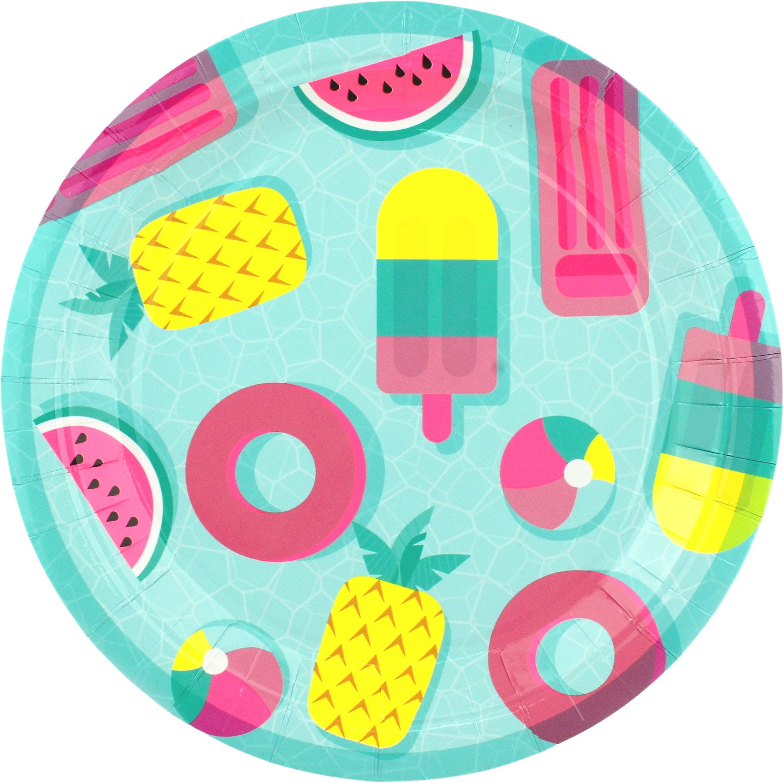 Tropical Pool Party Large Paper Plates (Pack of 8)