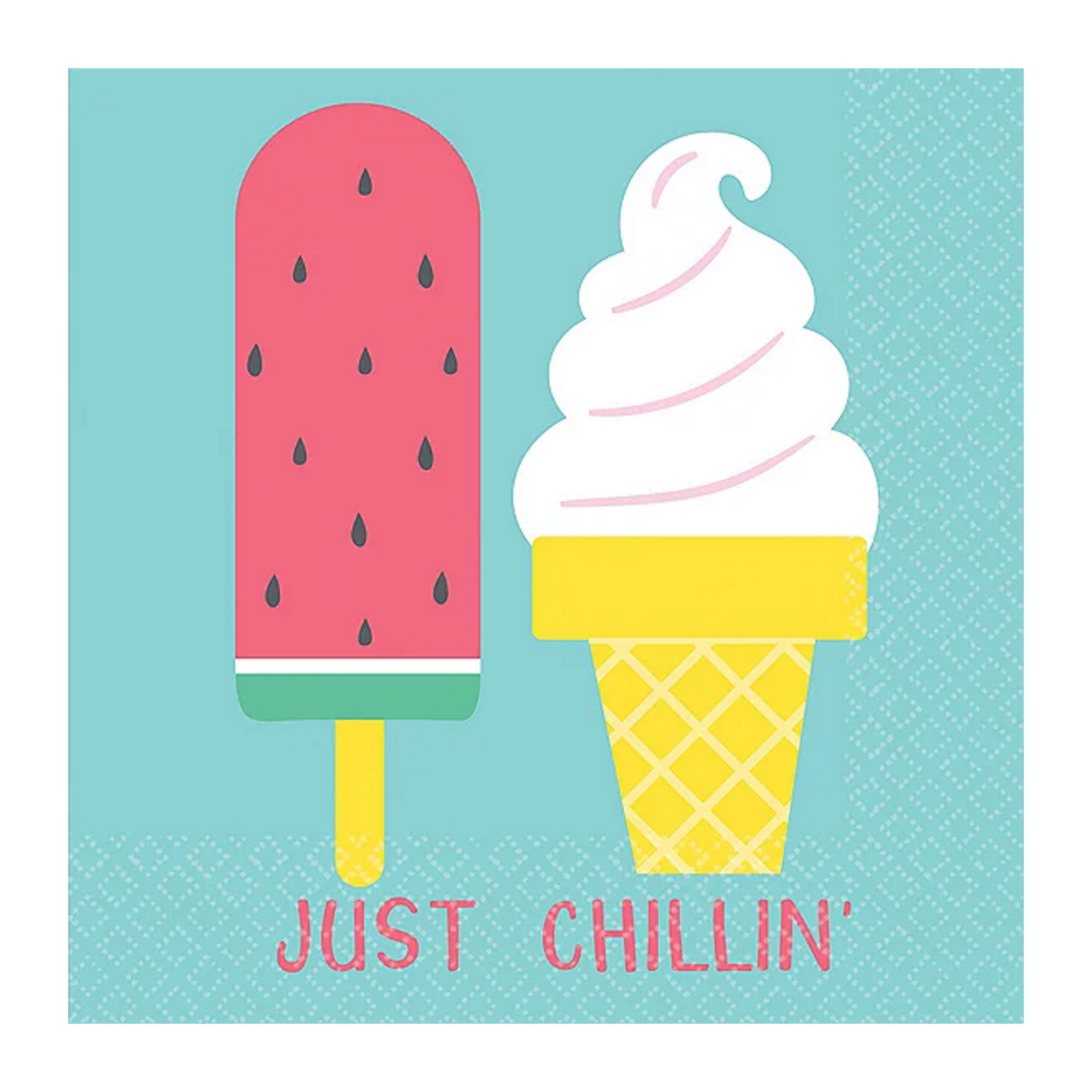 Just Chillin Small Napkins / Serviettes (Pack of 16)