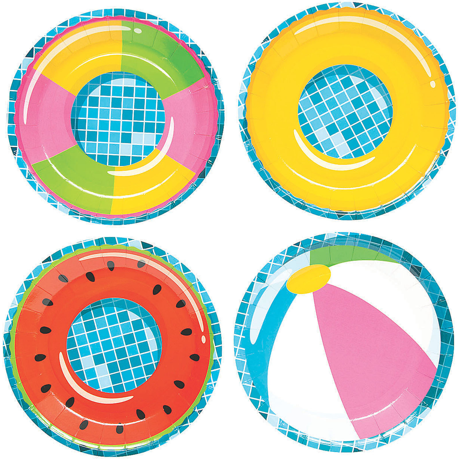 Summer Pool Party Small Paper Plates (Pack of 8)