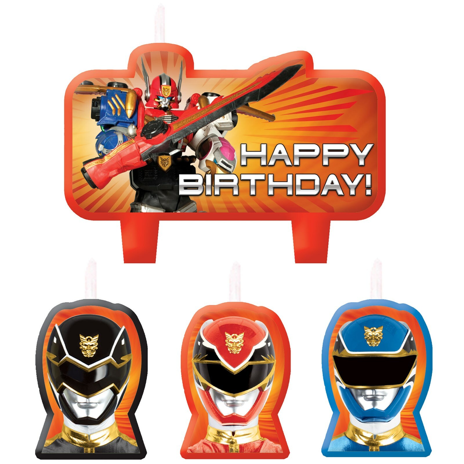 Power Rangers Megaforce Candles (Set of 4)