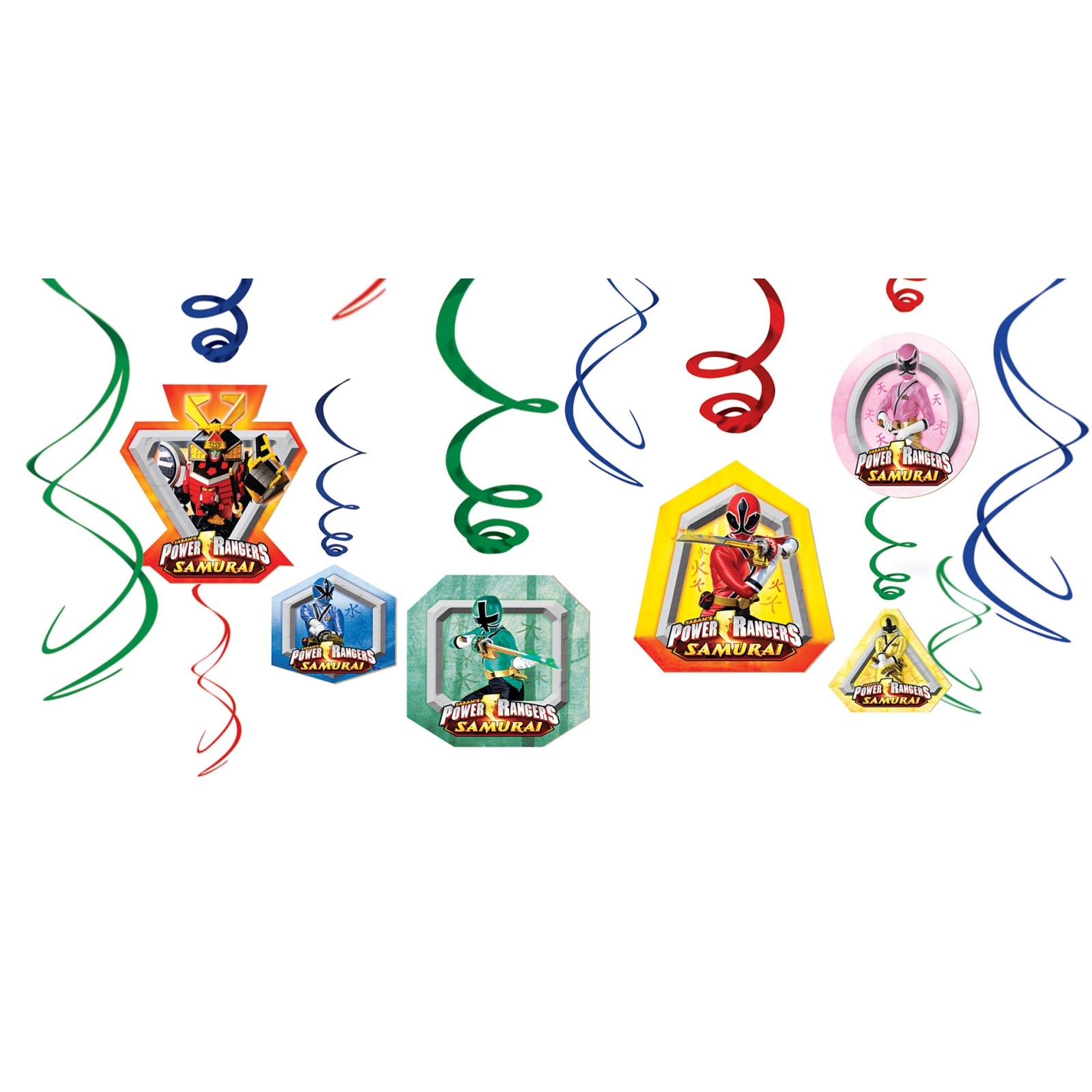 Power Rangers Samurai Swirl Decorations (Pack of 12)