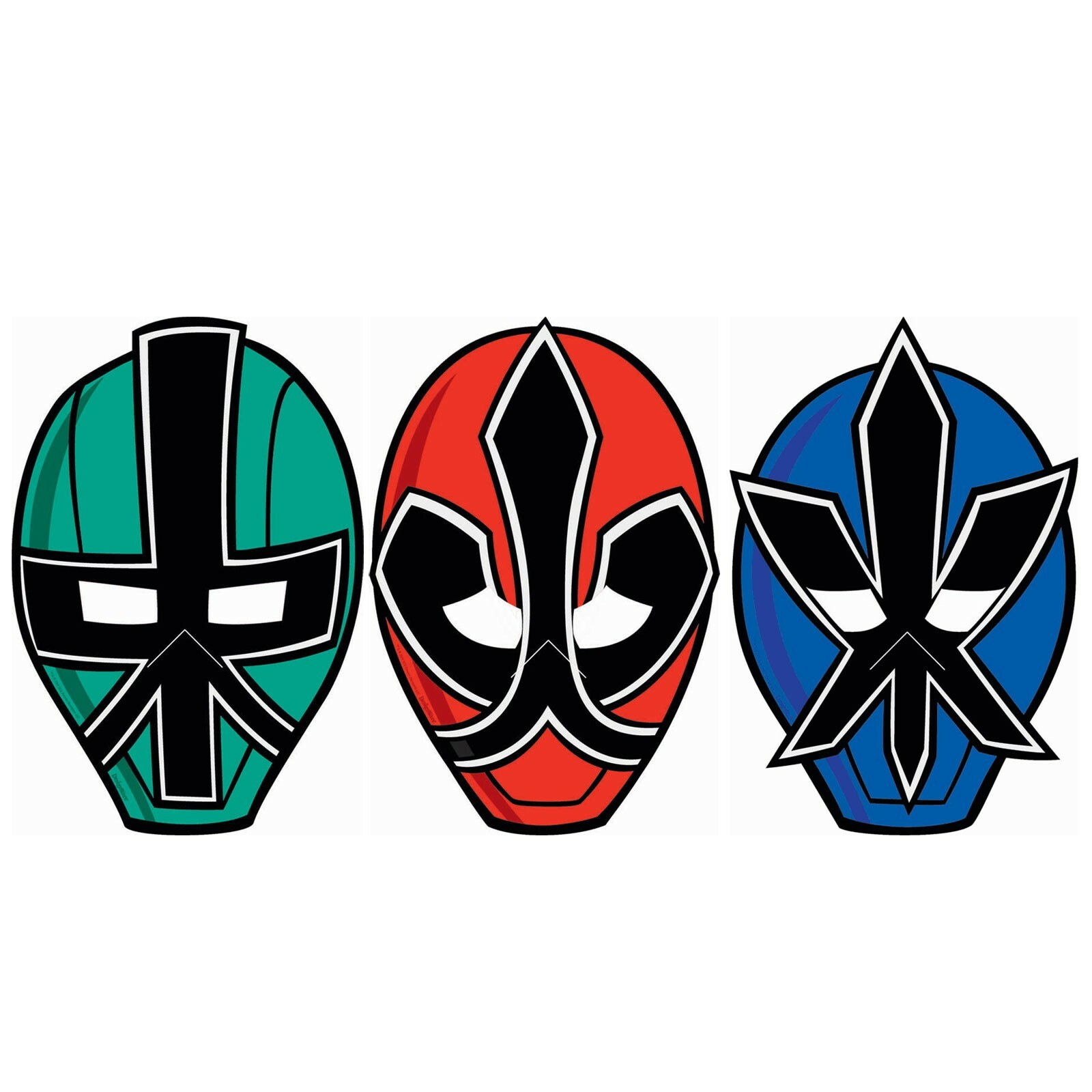 Power Rangers Samurai Party Masks (Pack of 8)