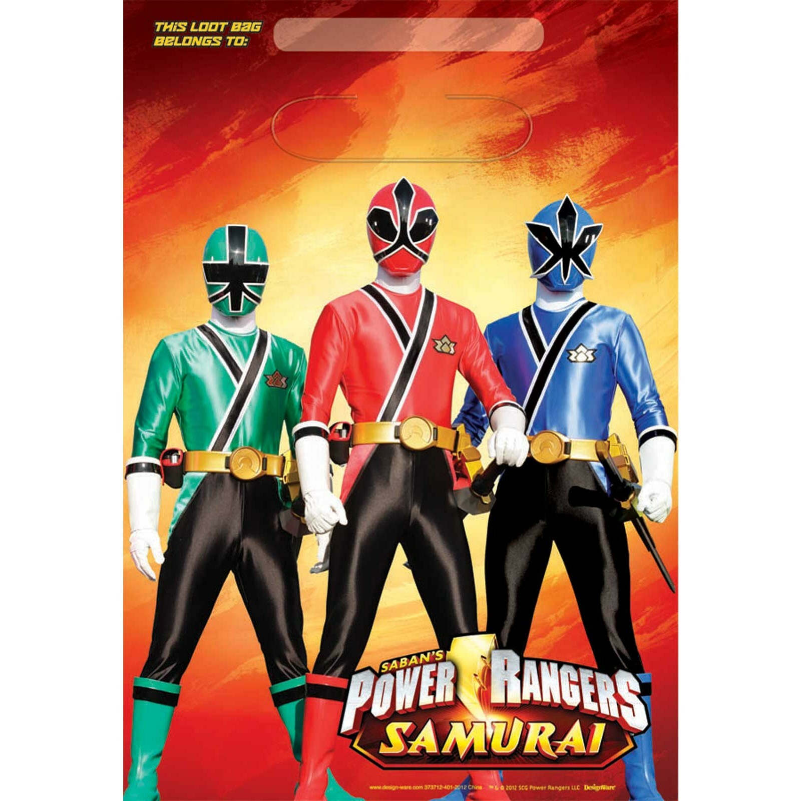 Power Rangers Samurai Lolly/Treat Bags (Pack of 8)