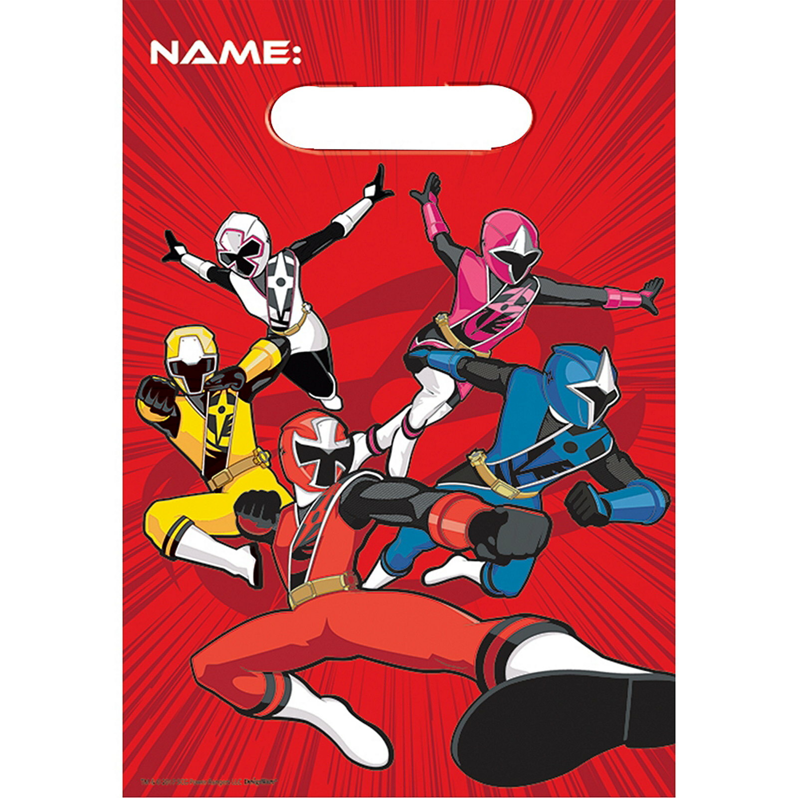 Power Rangers Ninja Steel Lolly/Treat Bags (Pack of 8)