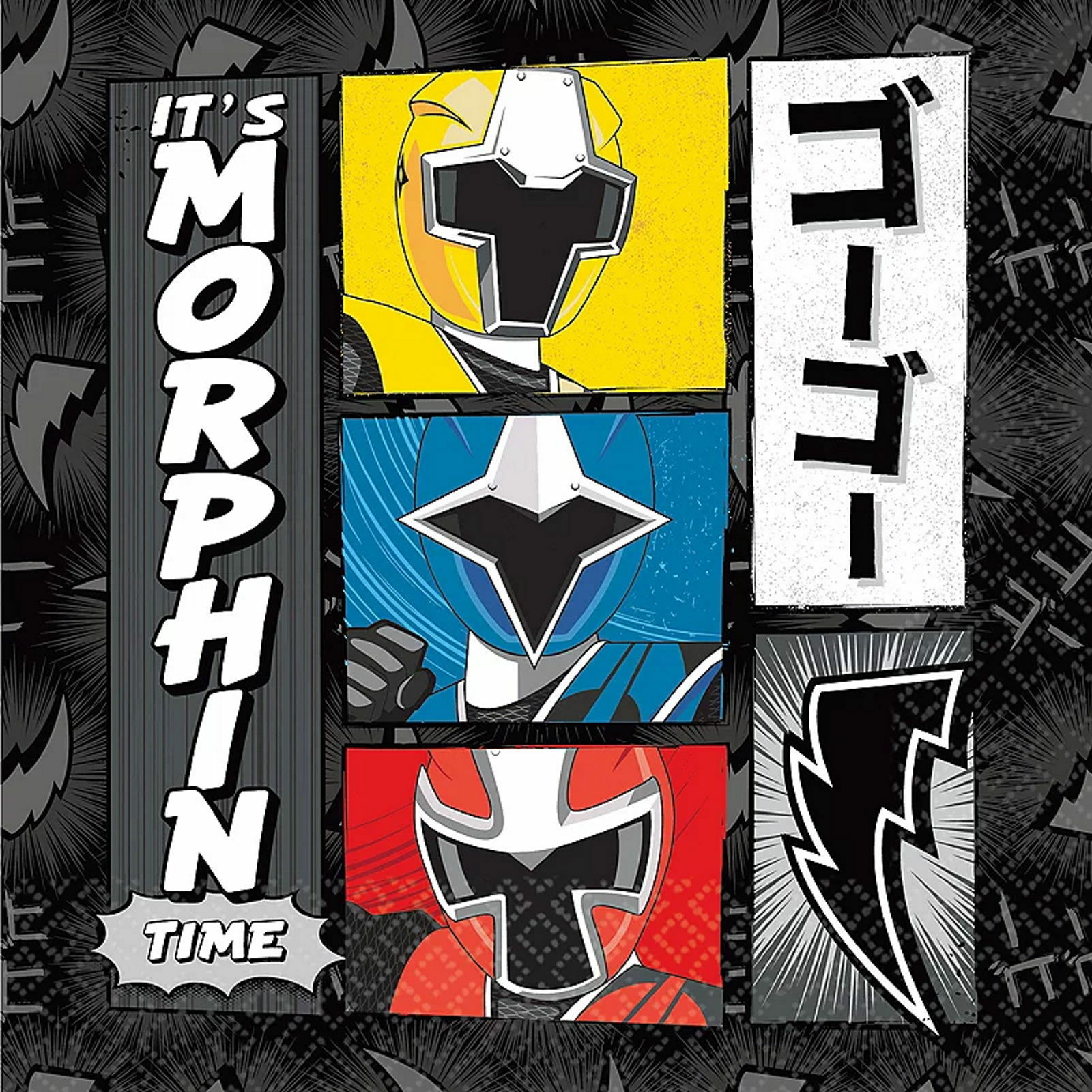 Power Rangers Ninja Steel Large Paper Napkins / Serviettes (Pack of 16)