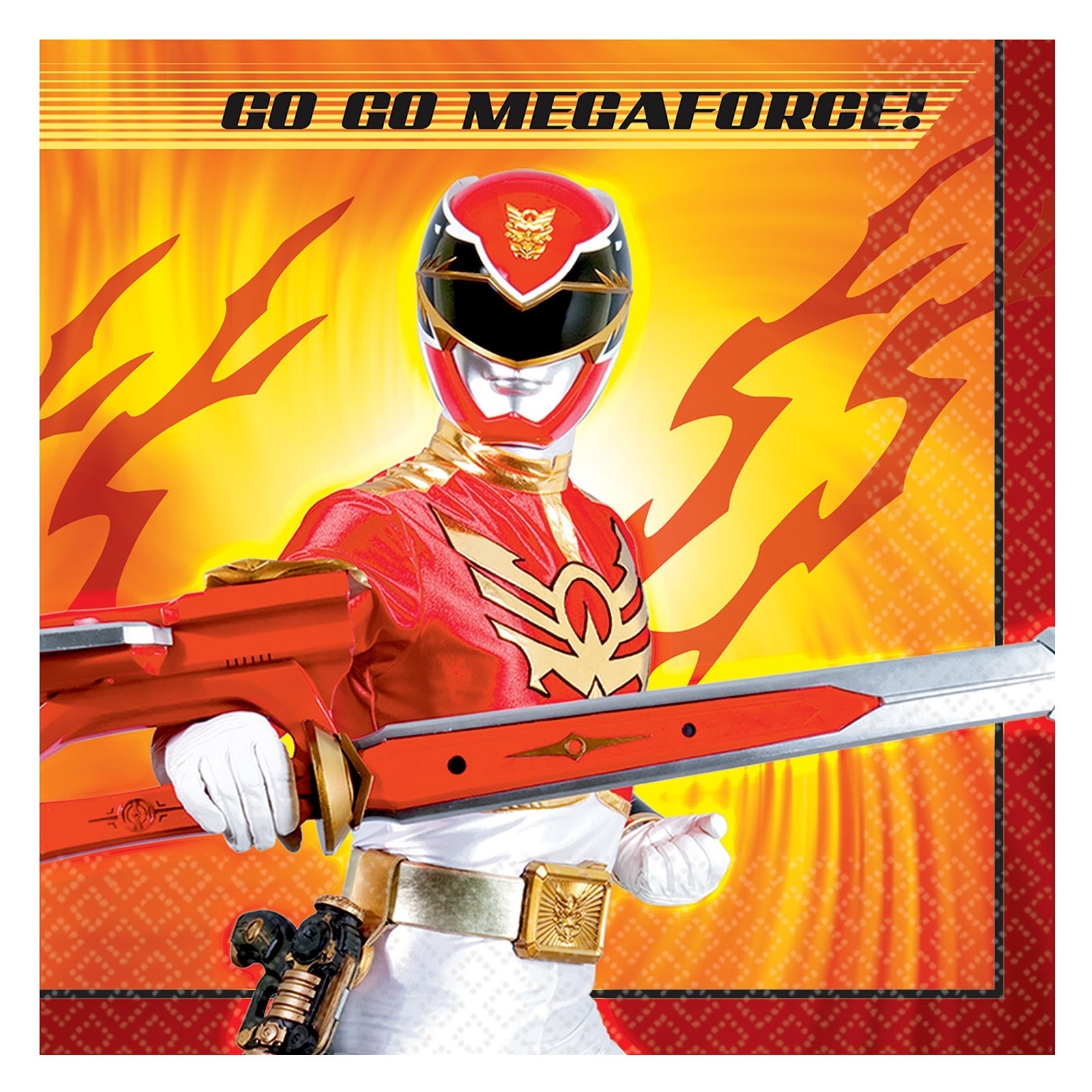 Power Rangers Megaforce Small Napkins / Serviettes (Pack of 16)