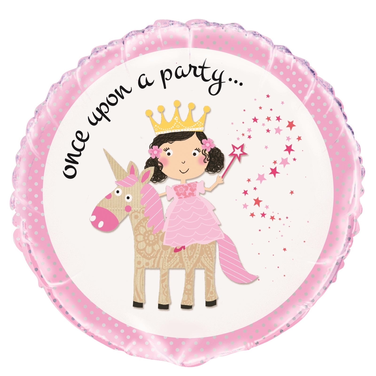 Pink Princess and Unicorn Helium Balloon