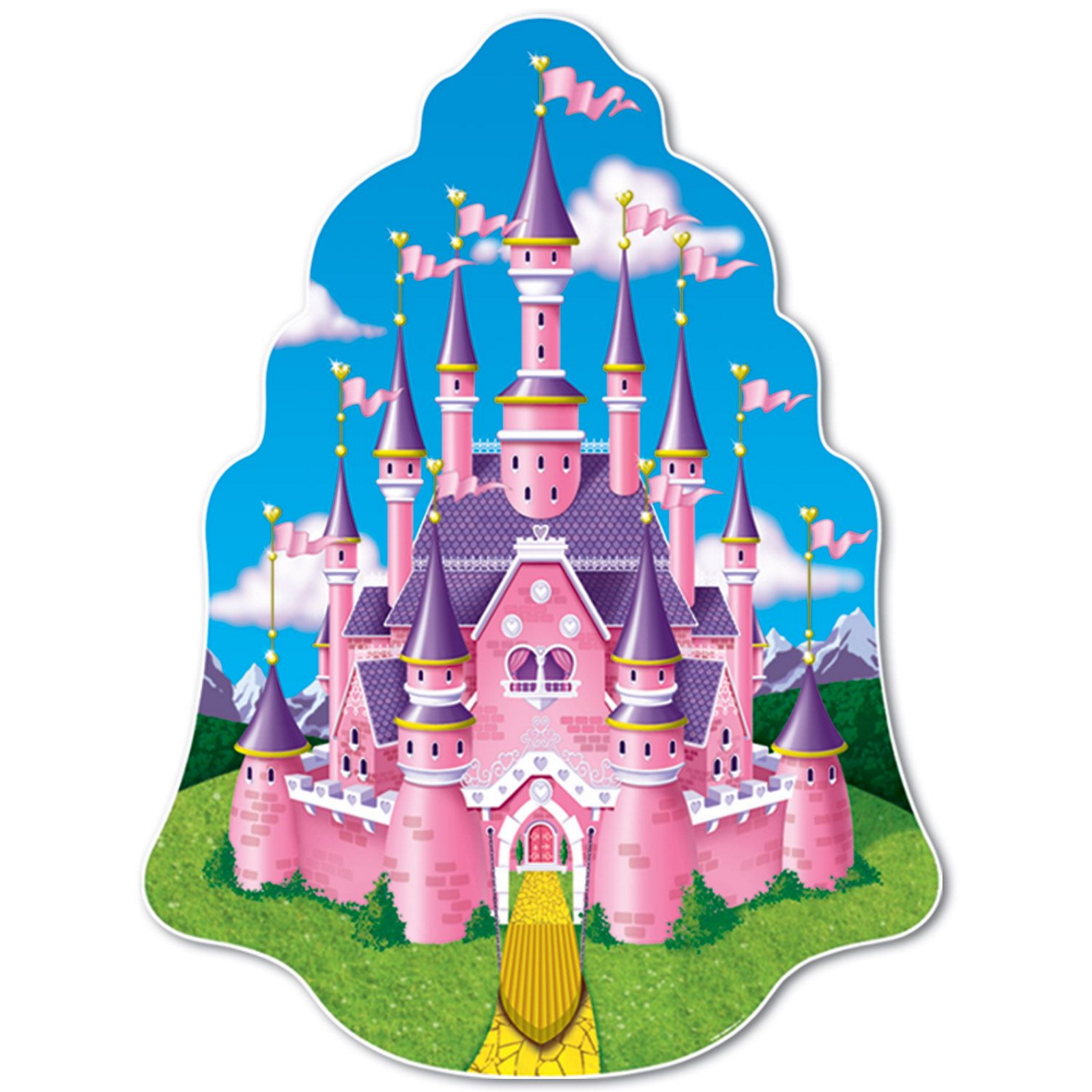 Princess Happily Ever After Pink Castle Cutout Decoration