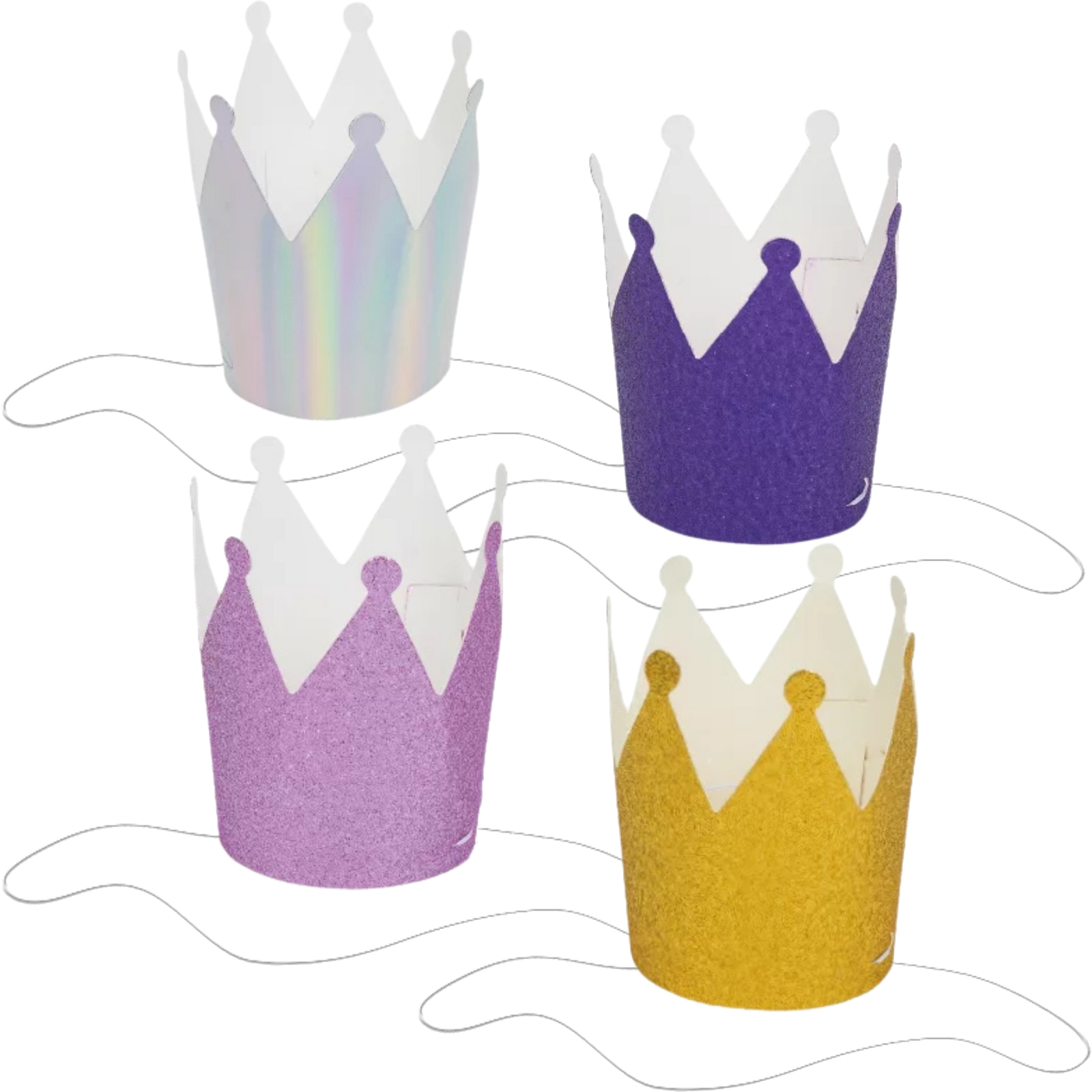 Mini Princess Crown Party Hats (Pack of 8) 