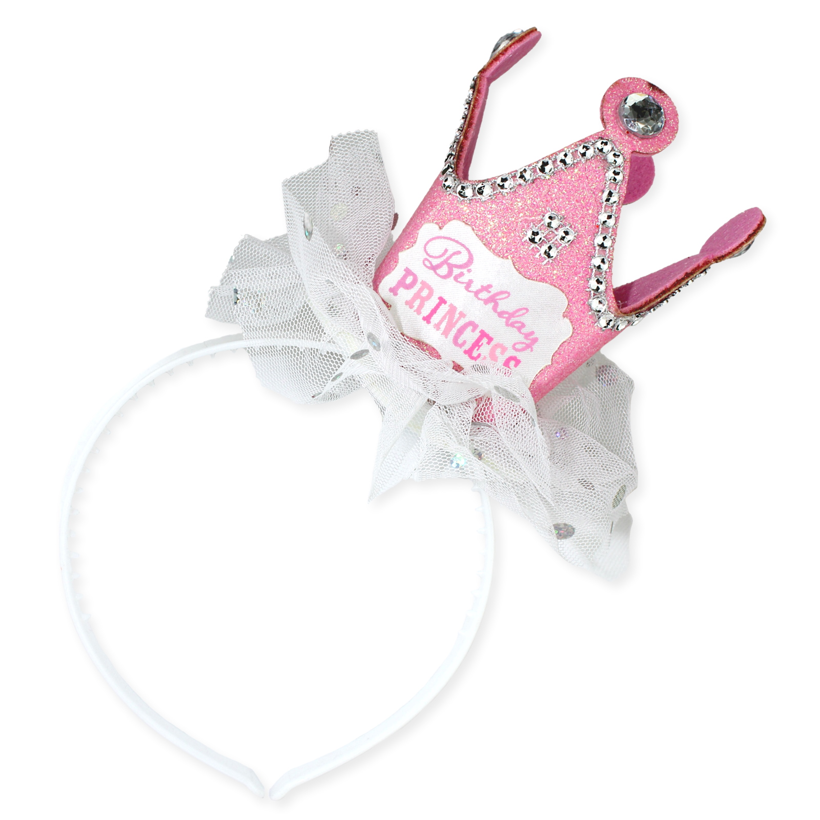 Pink Birthday Princess Crown Headband - Discount Party Supplies