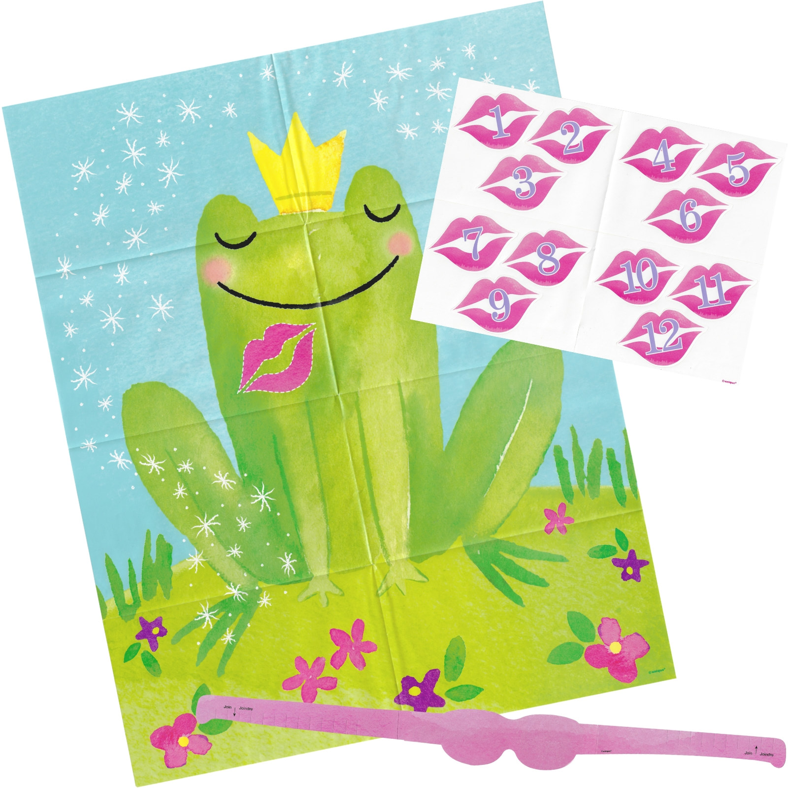 Magical Princess Pin the Frog Party Game 
