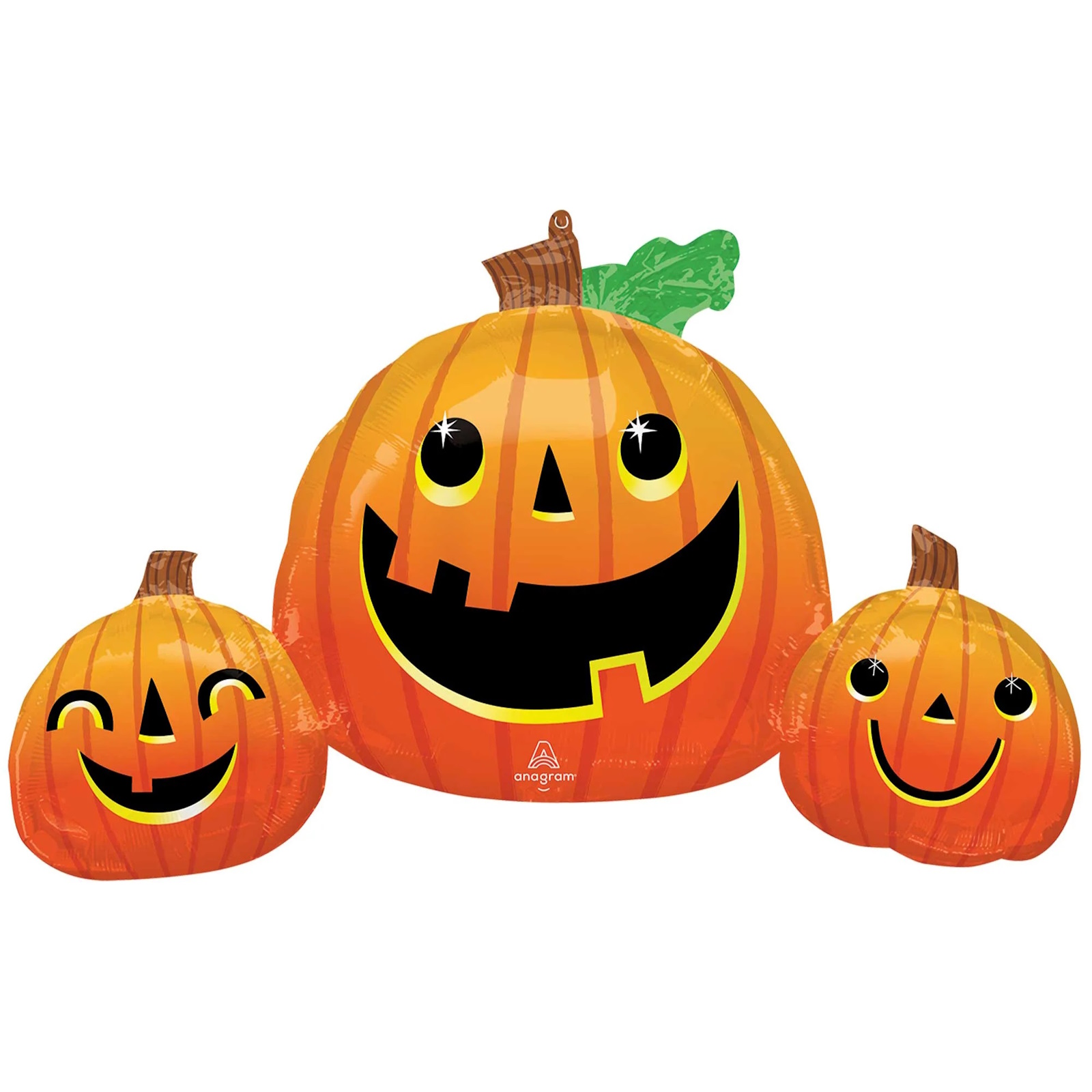 Smiley Pumpkin Trio Halloween Foil Balloon