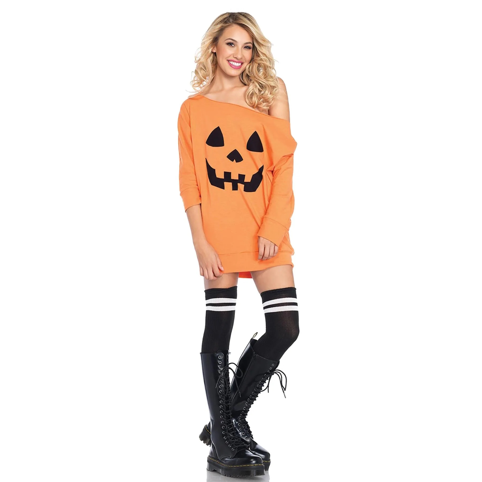 Jersey Dress Pumpkin Adult Costume XL