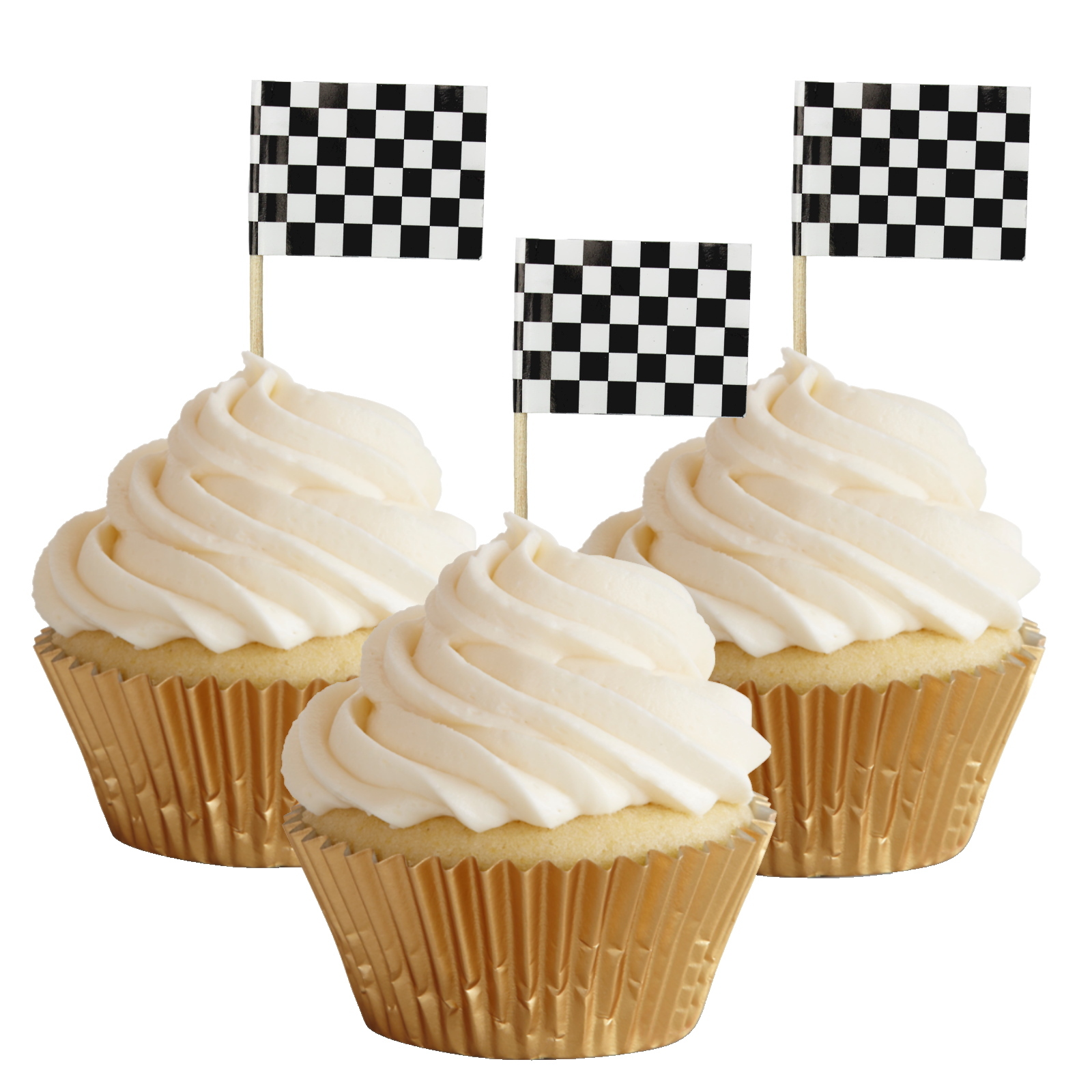 Checkered Flag Cupcake Picks (Pack of 50)