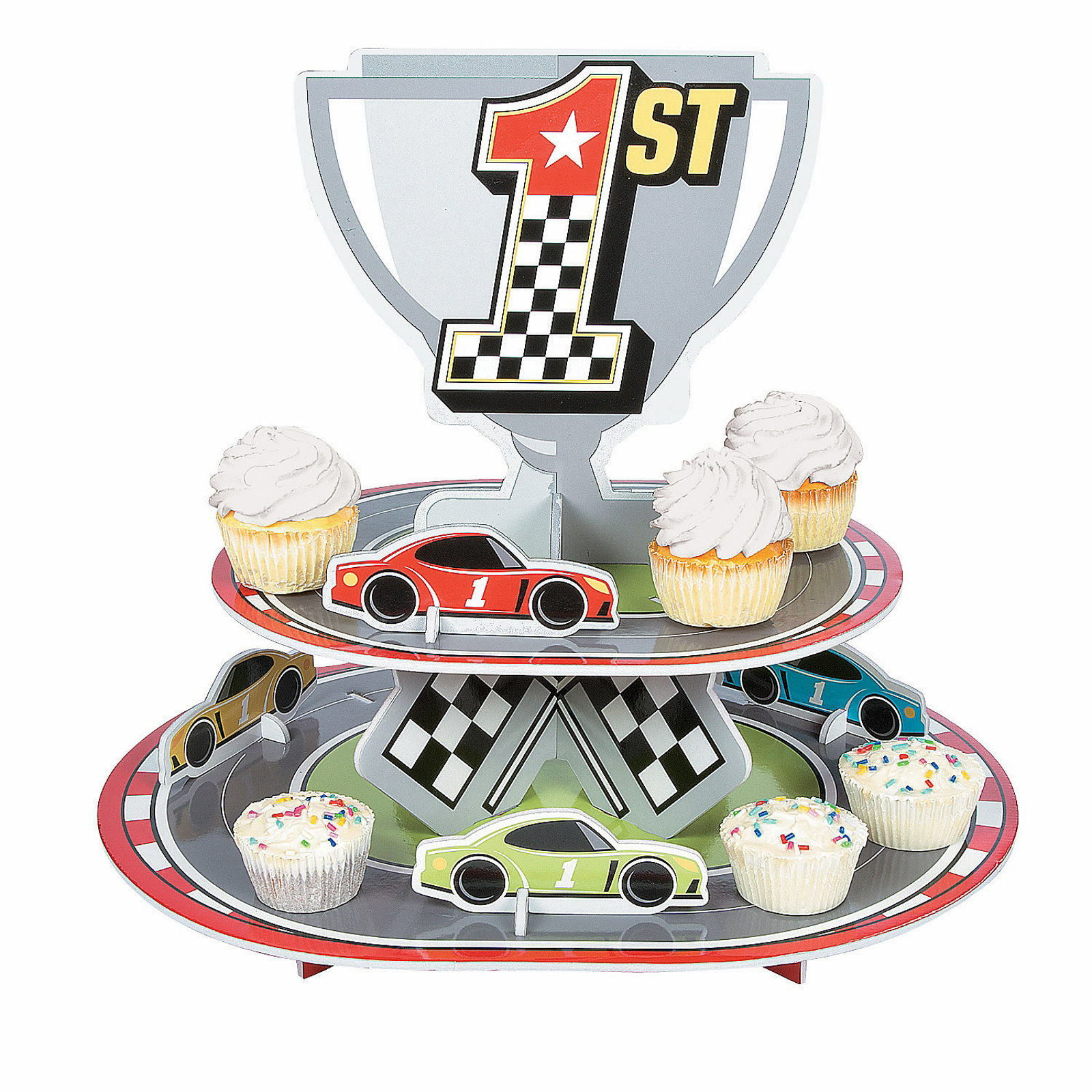Race Car Birthday Cupcake Stand