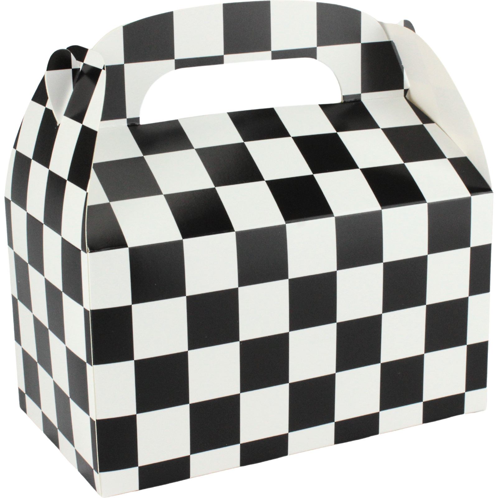 Black and White Checkered Lolly/Treat Boxes (Pack of 6)
