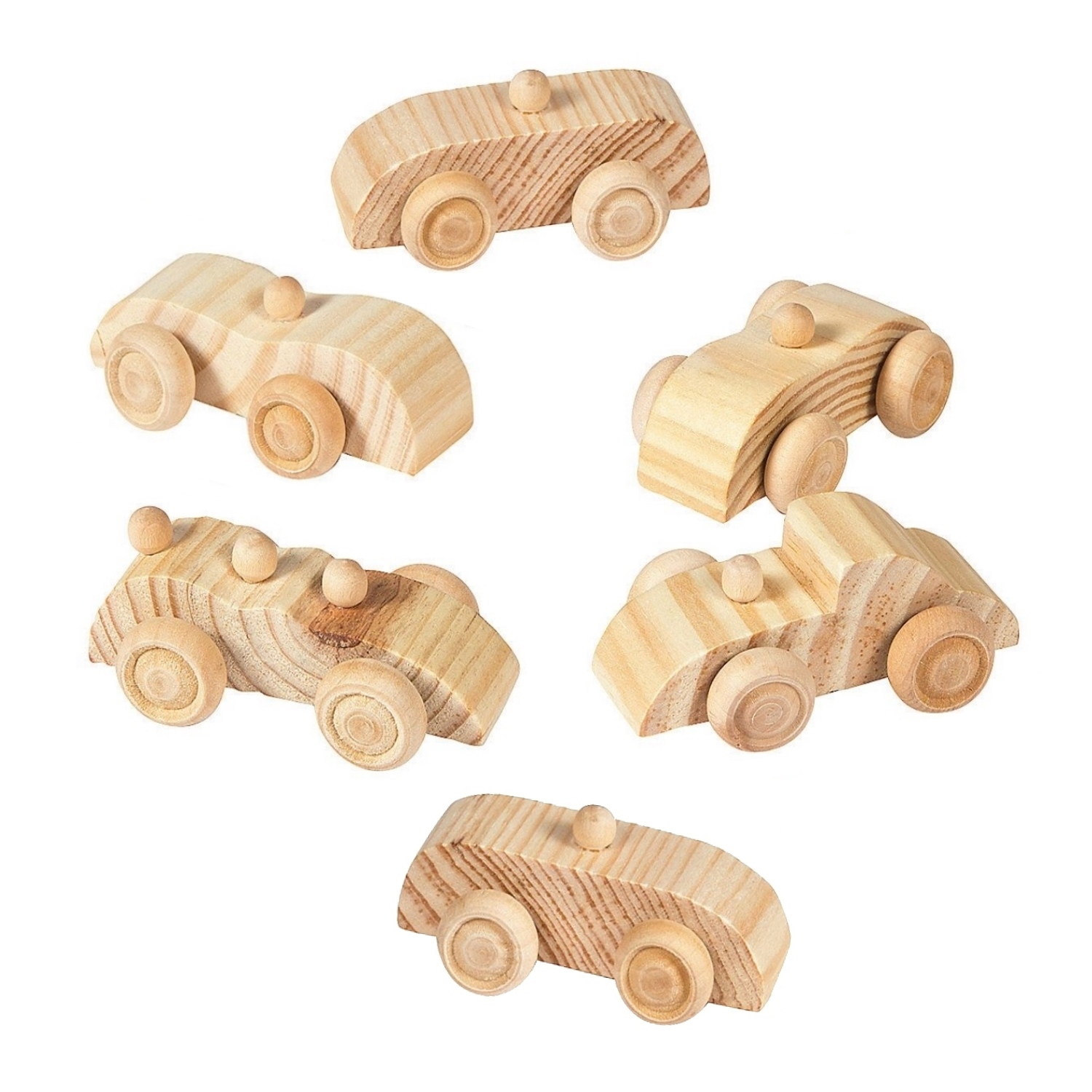 Little cheap wooden cars