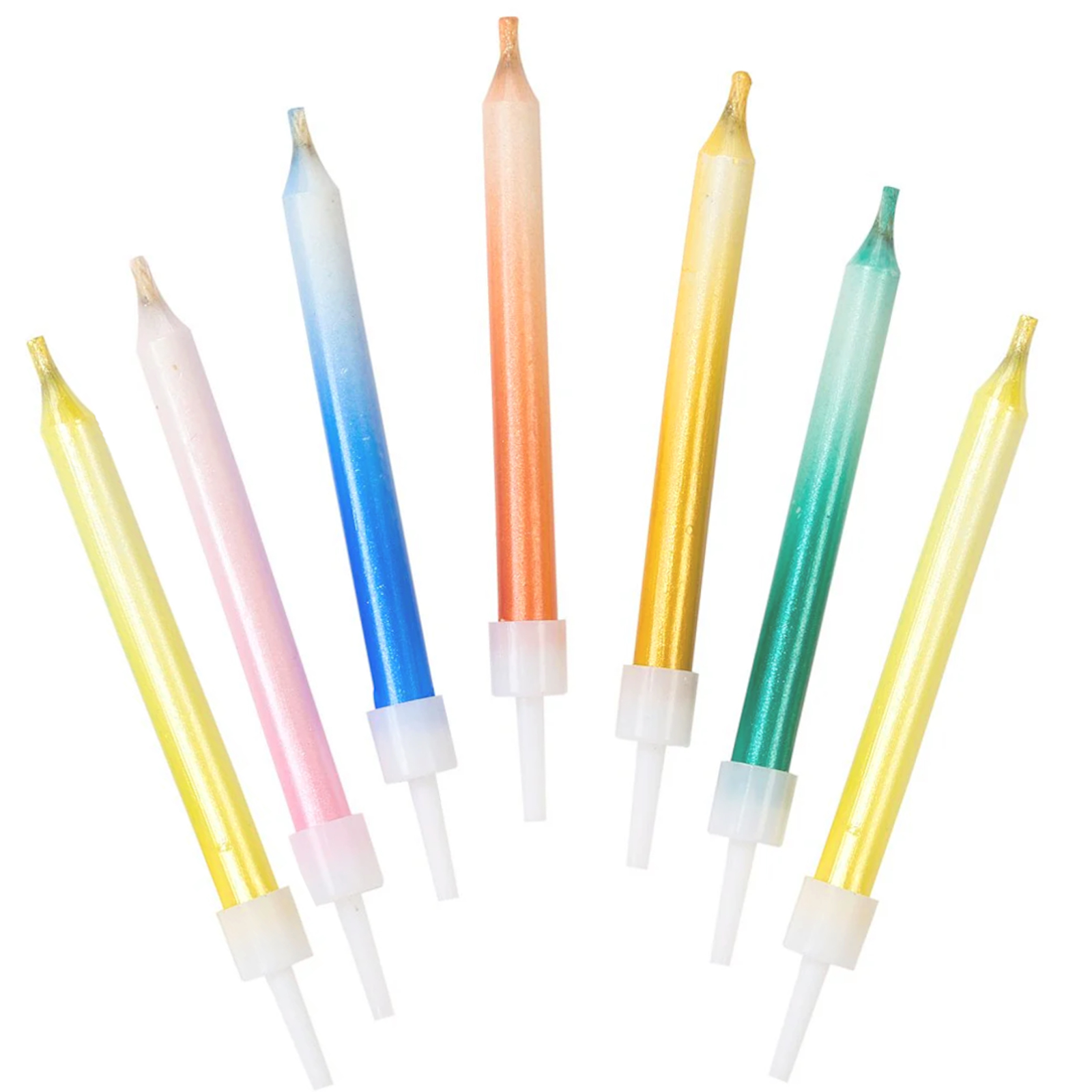 Talking Tables Birthday Brights Rainbow Magic Relighting Candles (Pack of 24) 
