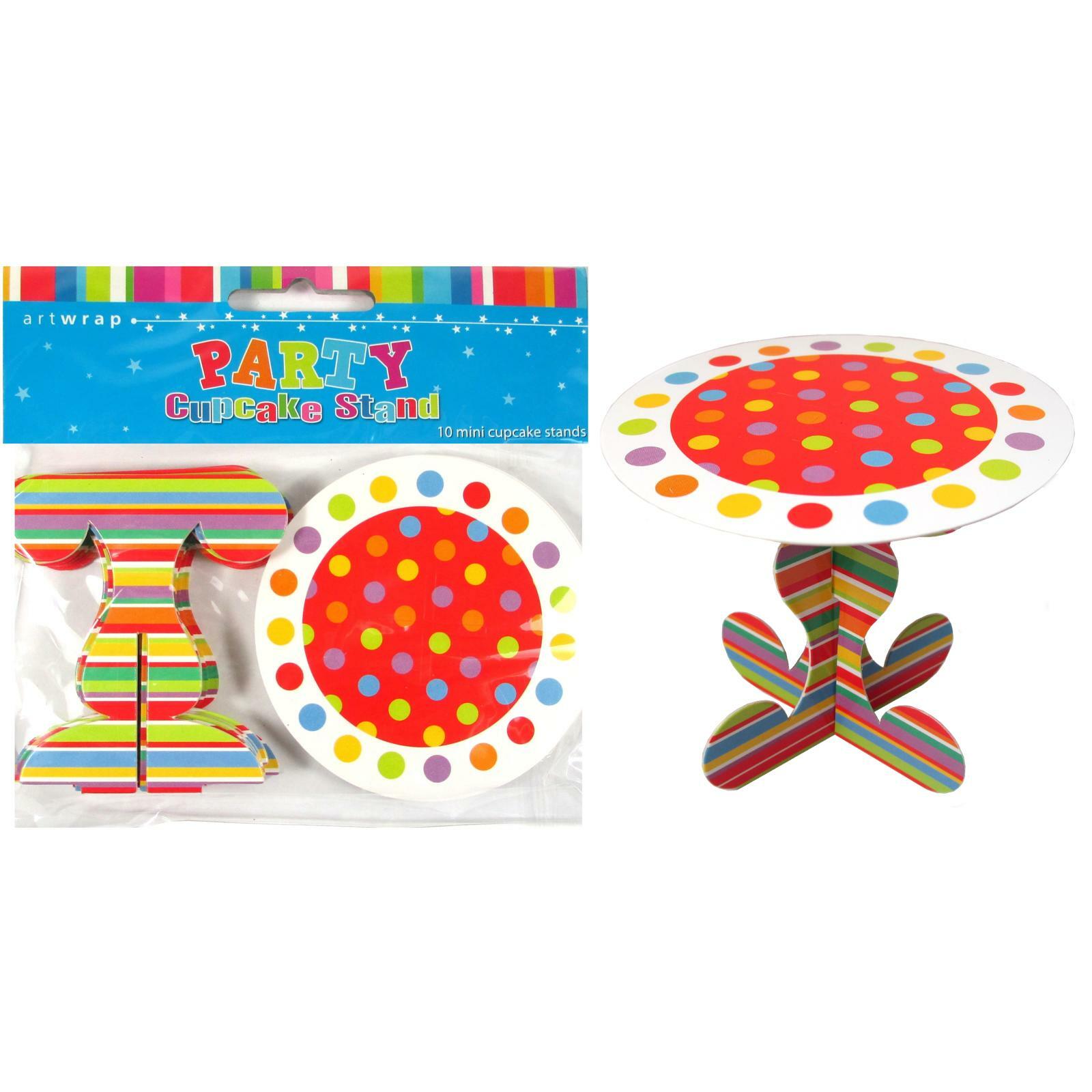 Rainbow Mini Cupcake Stands (Pack of 10)