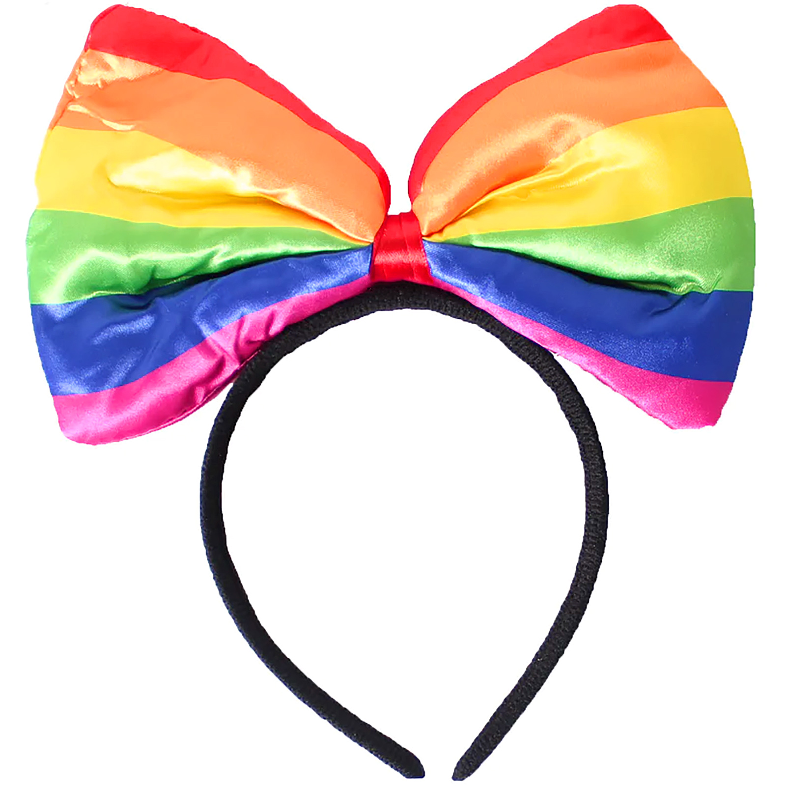 Rainbow Stripe Bow Headband