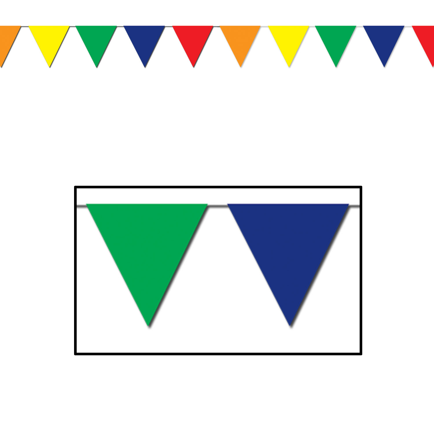 Coloured 36m Flag Banner