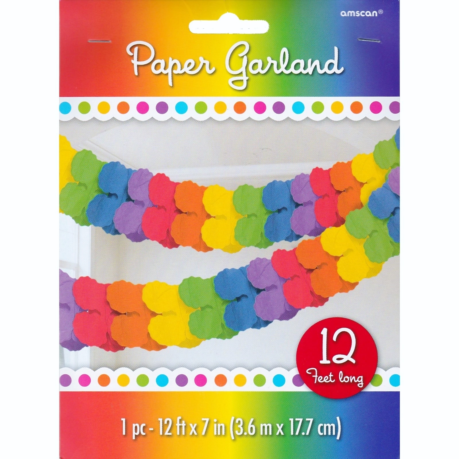 Rainbow Paper Garland Banner