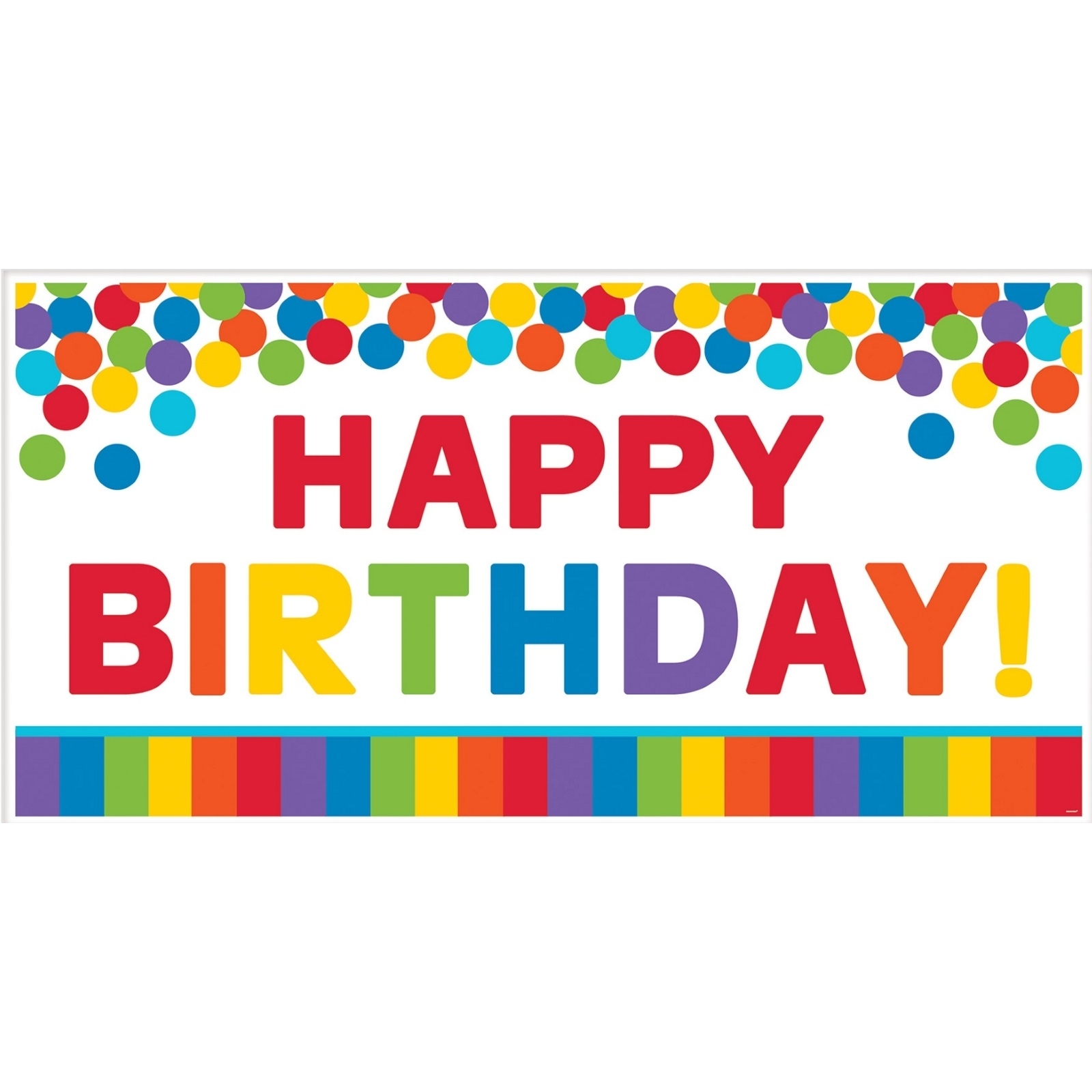 Rainbow Giant Happy Birthday Banner