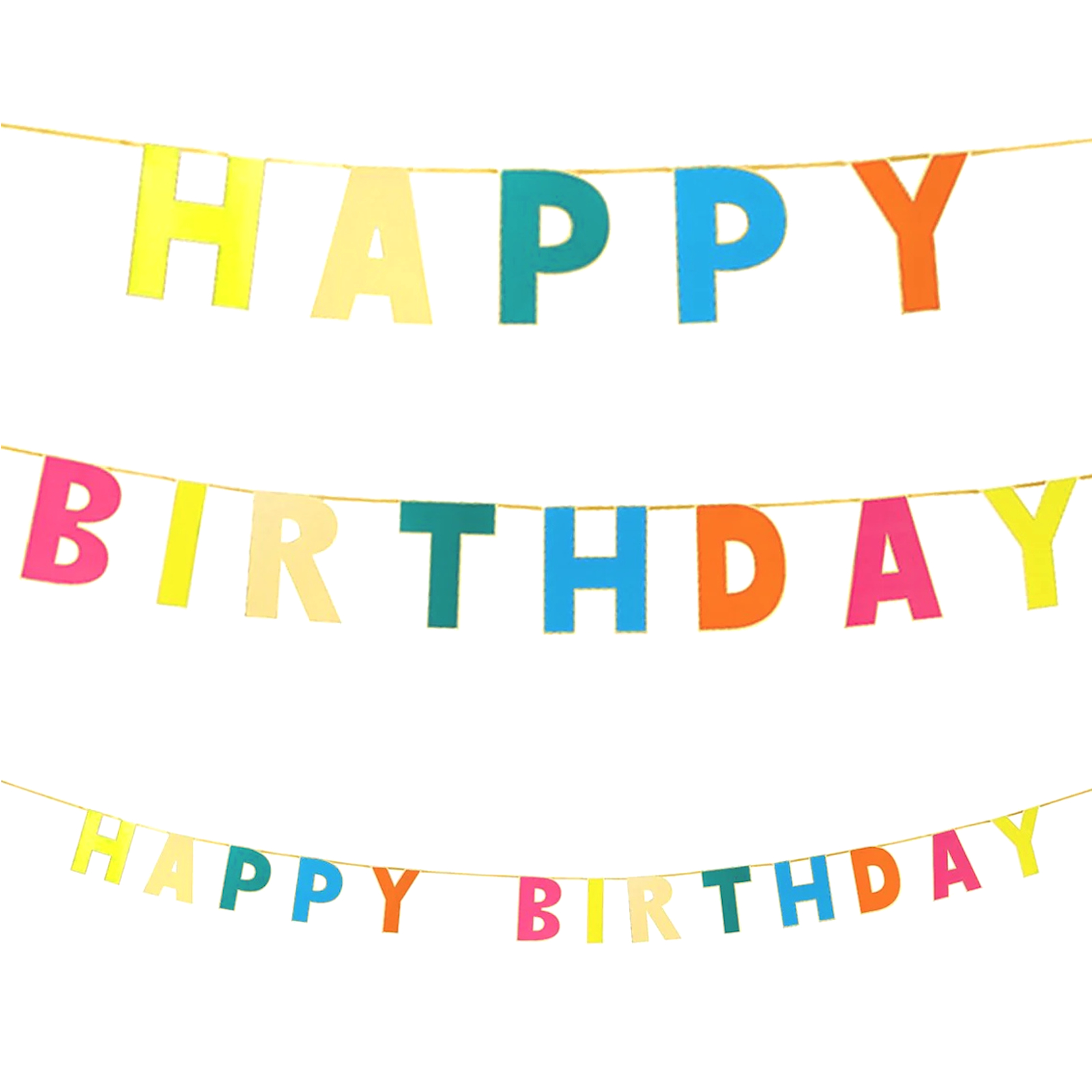 Talking Tables Brights Rainbow Happy Birthday Letter Banner 3m 
