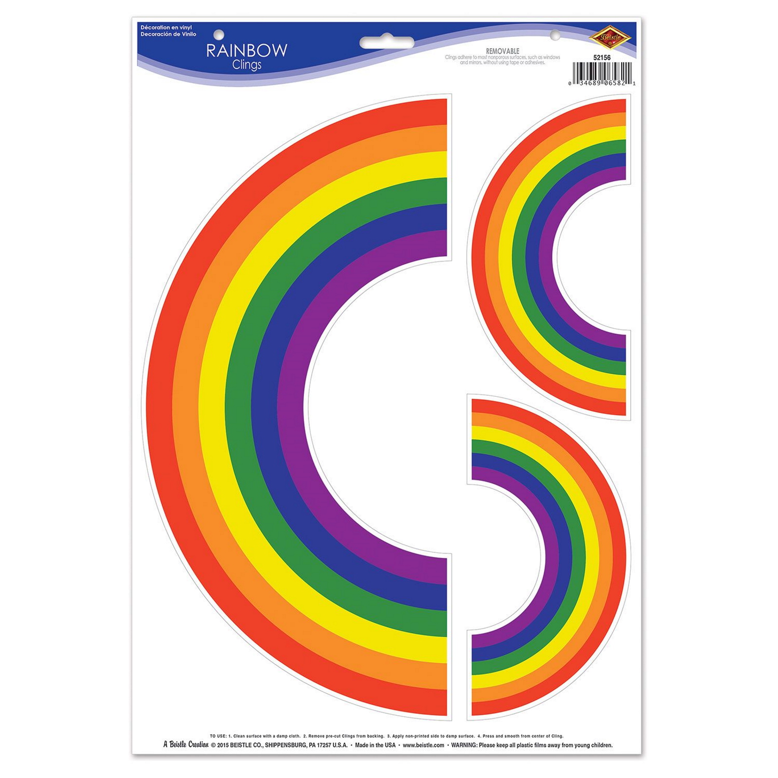 Rainbow Decals (Pack of 3)