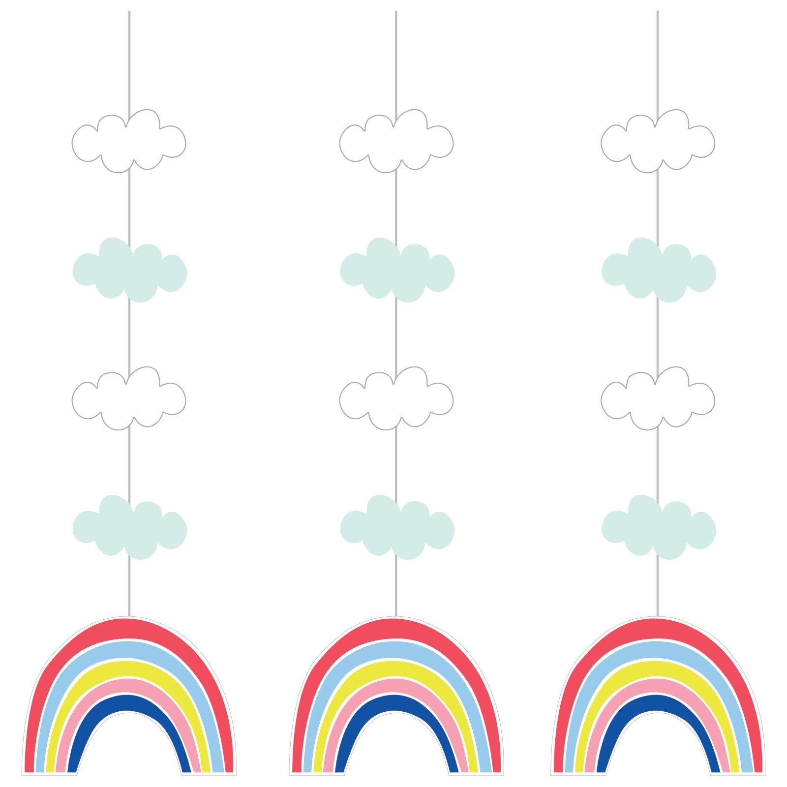 Over the Rainbow Hanging Decorations (Pack of 3)