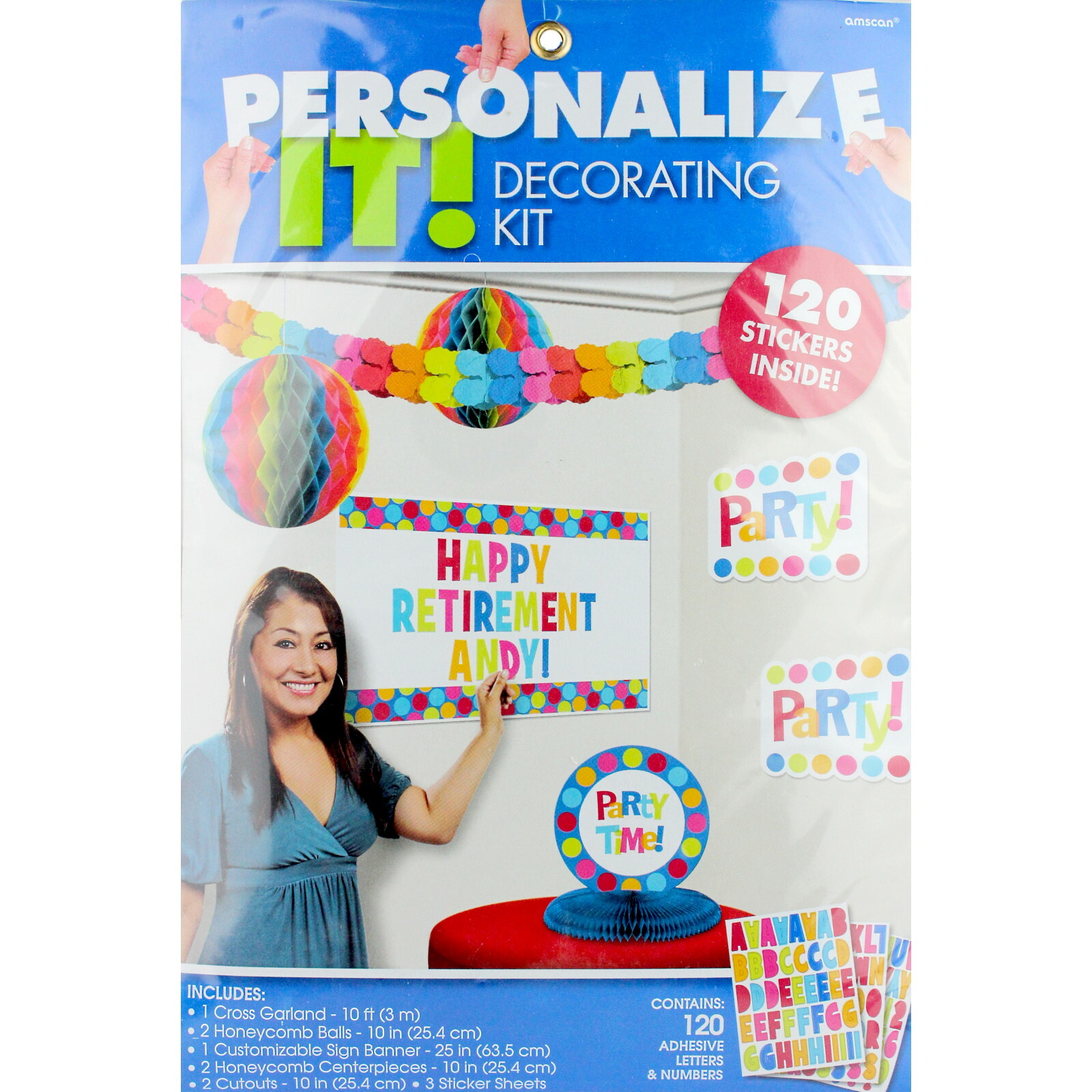 Cabana Dot Personalize It Room Decorating Kit - Discount Party Supplies