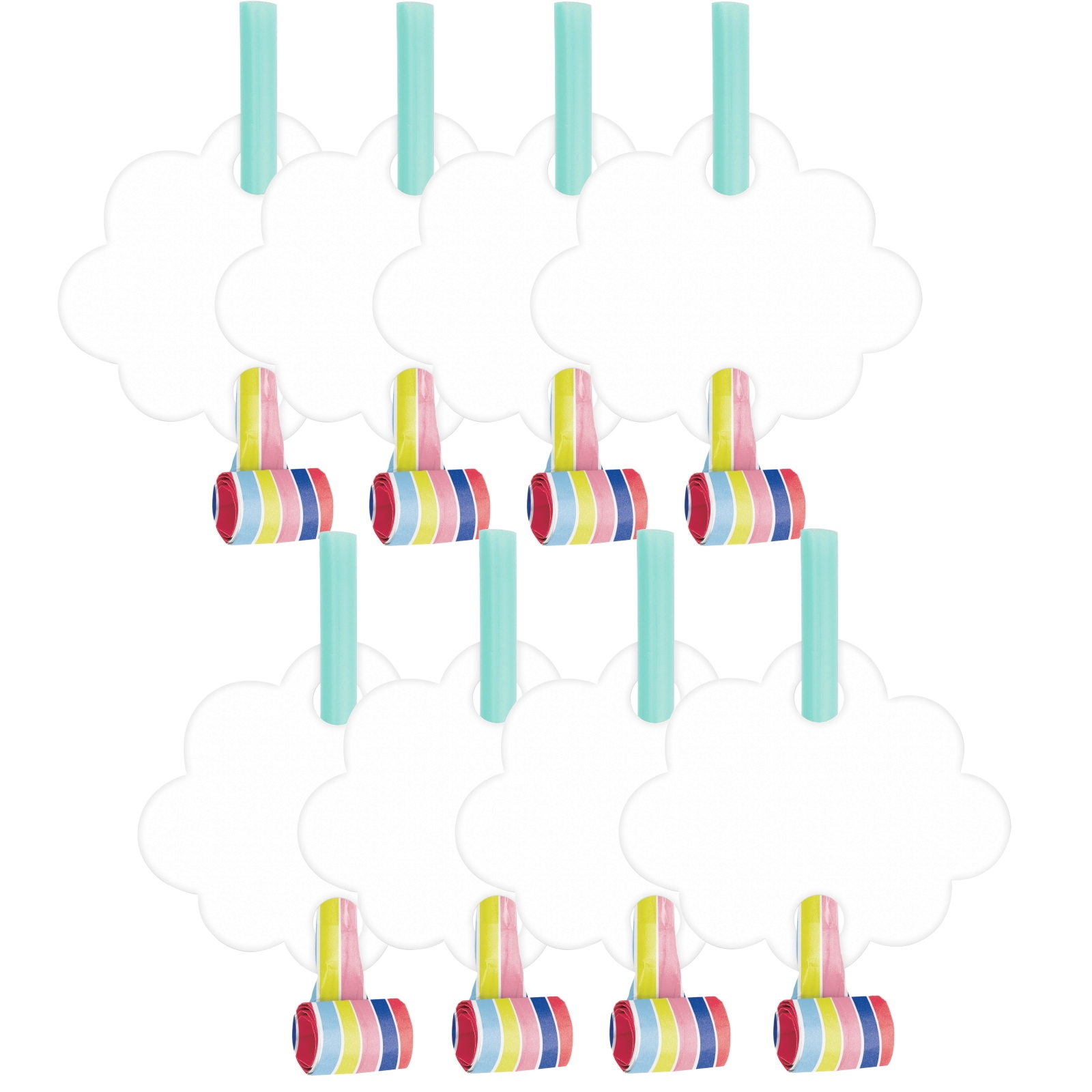Over the Rainbow Party Blowers (Pack of 8)