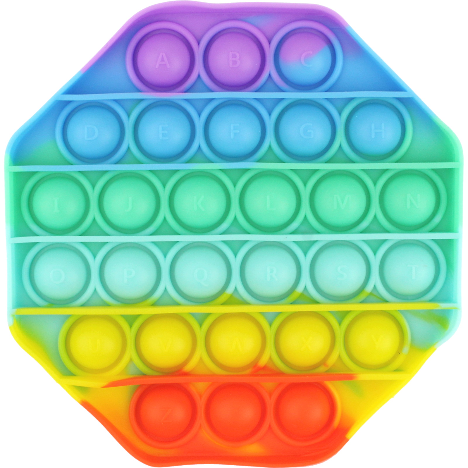 Rainbow Octagon Pop It Fidget Toy