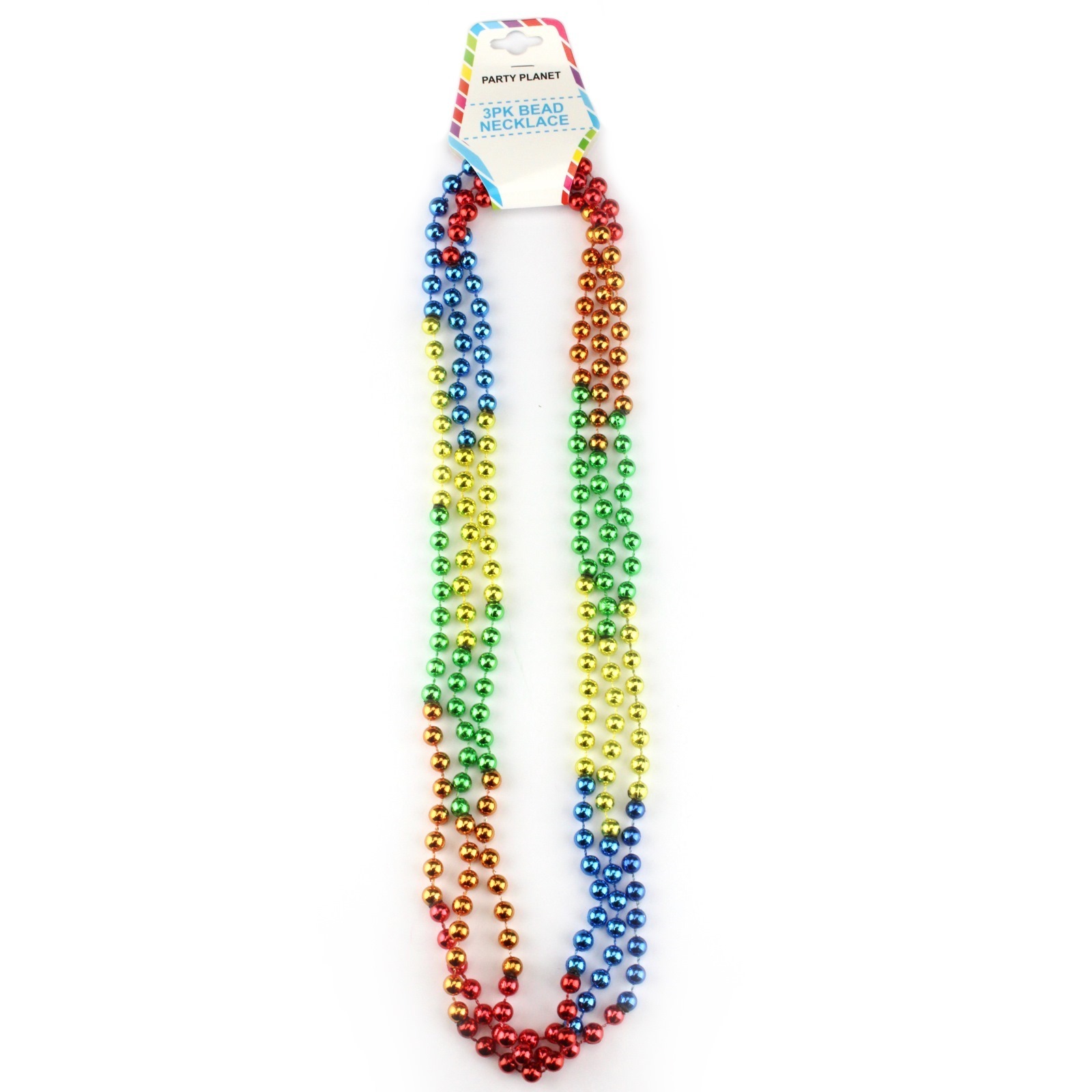 Rainbow Bead Necklaces (Pack of 3)