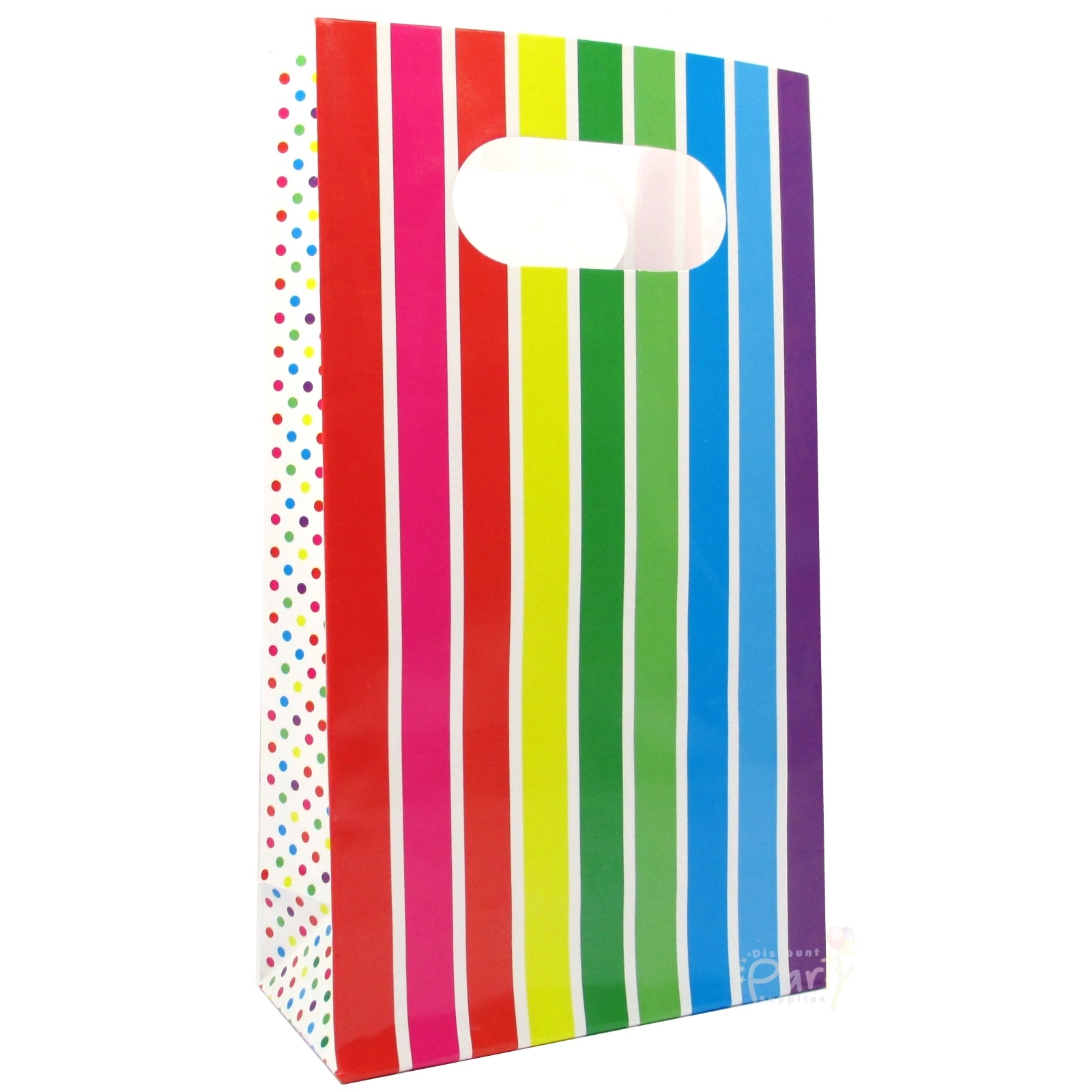 Rainbow Stripe Paper Treat Bags (Pack of 6)