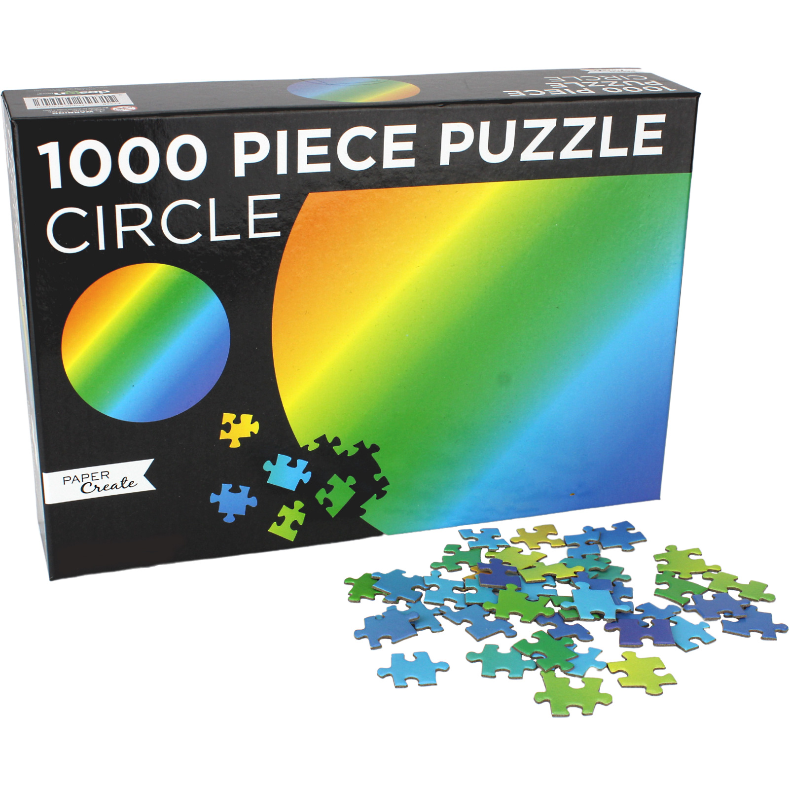 Azure Gradient Circle Jigsaw Puzzle (1000 Pieces)