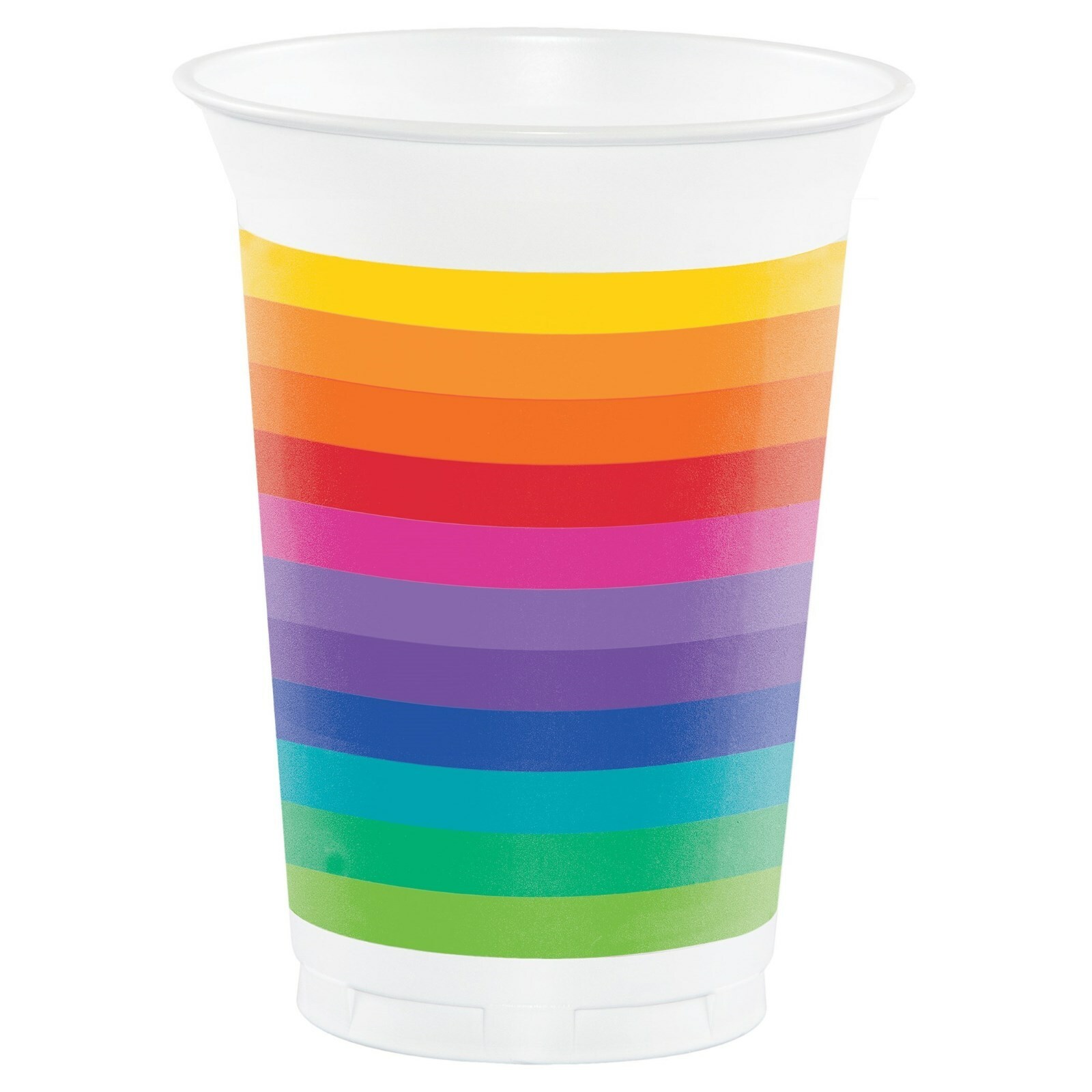Rainbow Plastic Cups (Pack of 8)