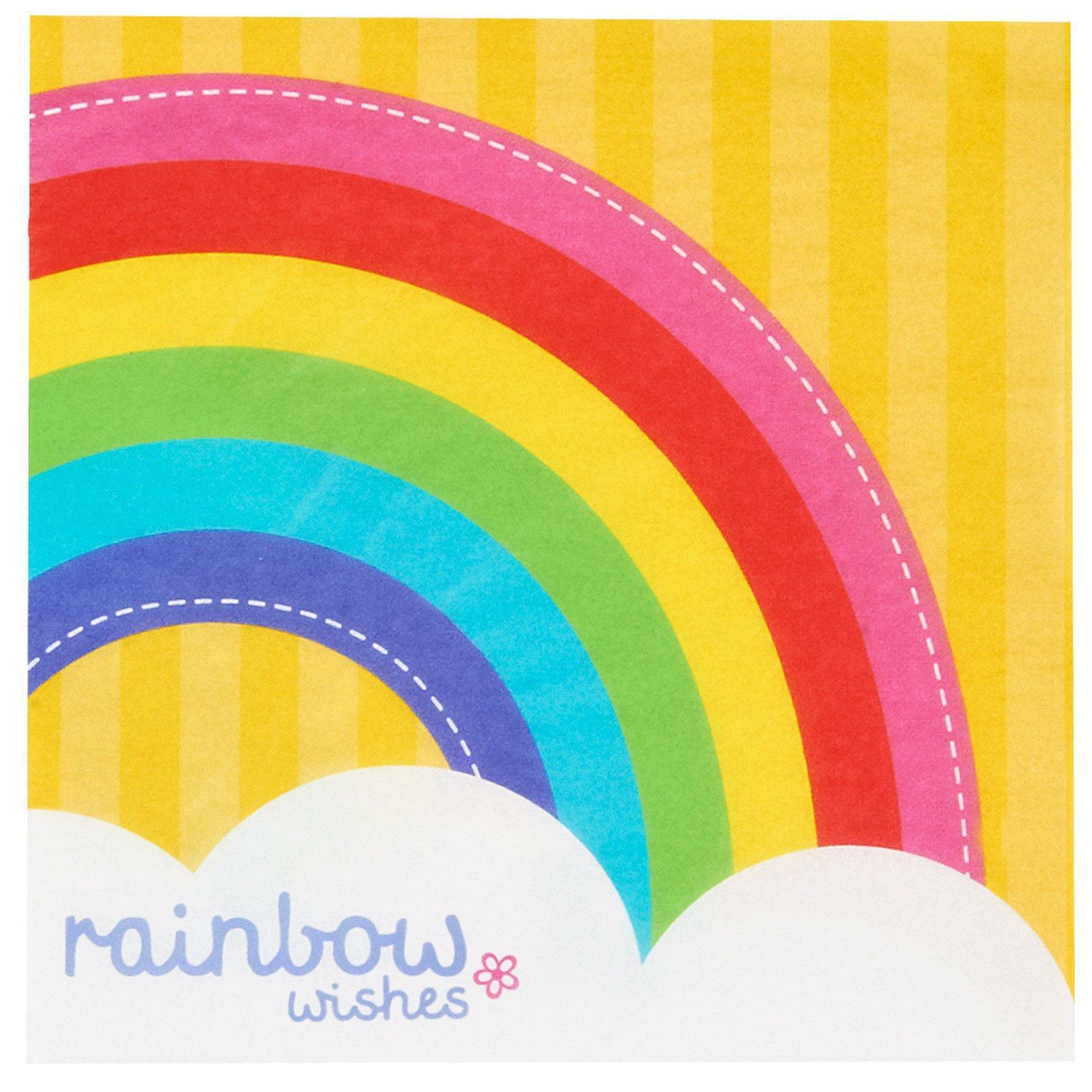 Rainbow Wishes Large Napkins / Serviettes (Pack of 16)