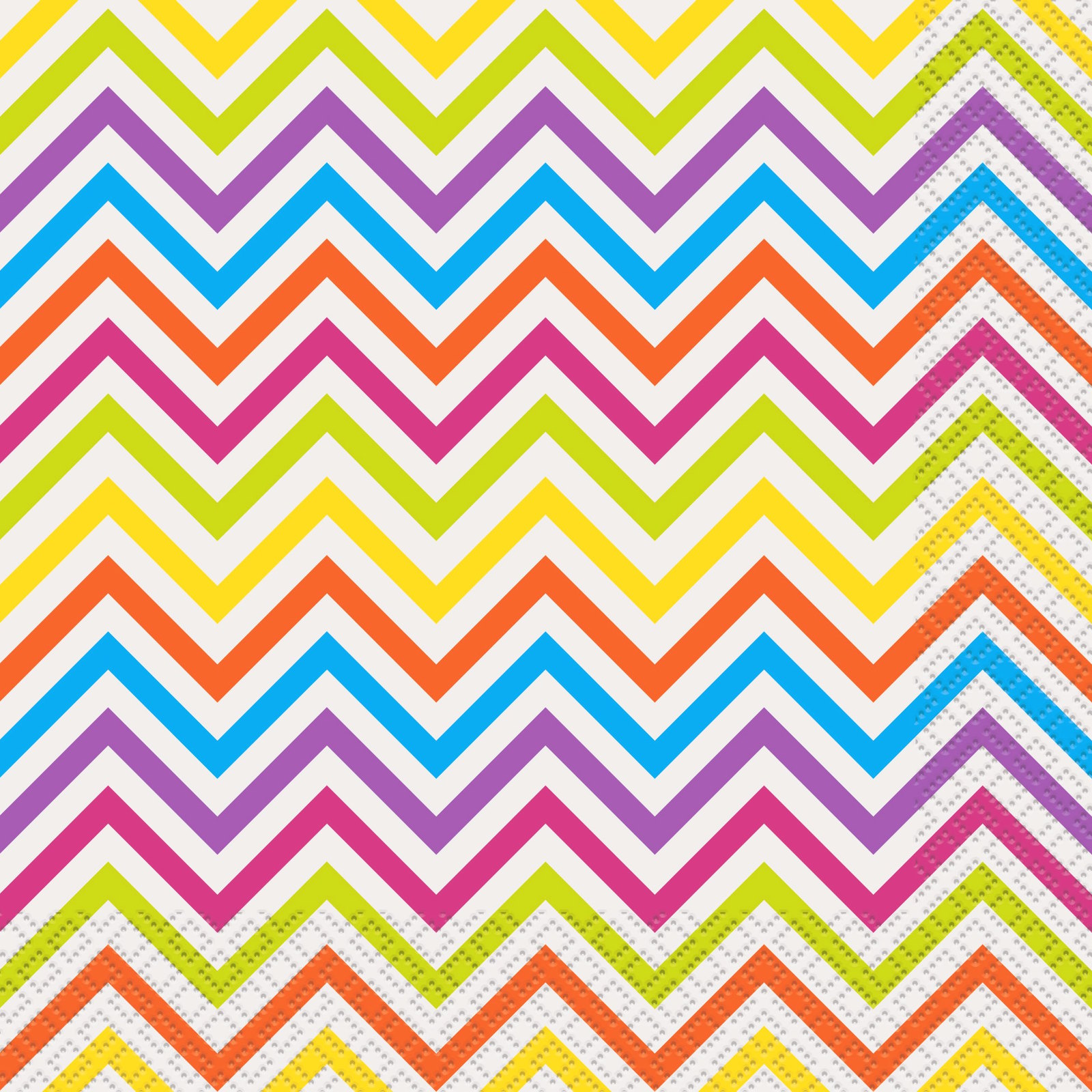 Rainbow Chevron Large Napkins / Serviettes (Pack of 16) 