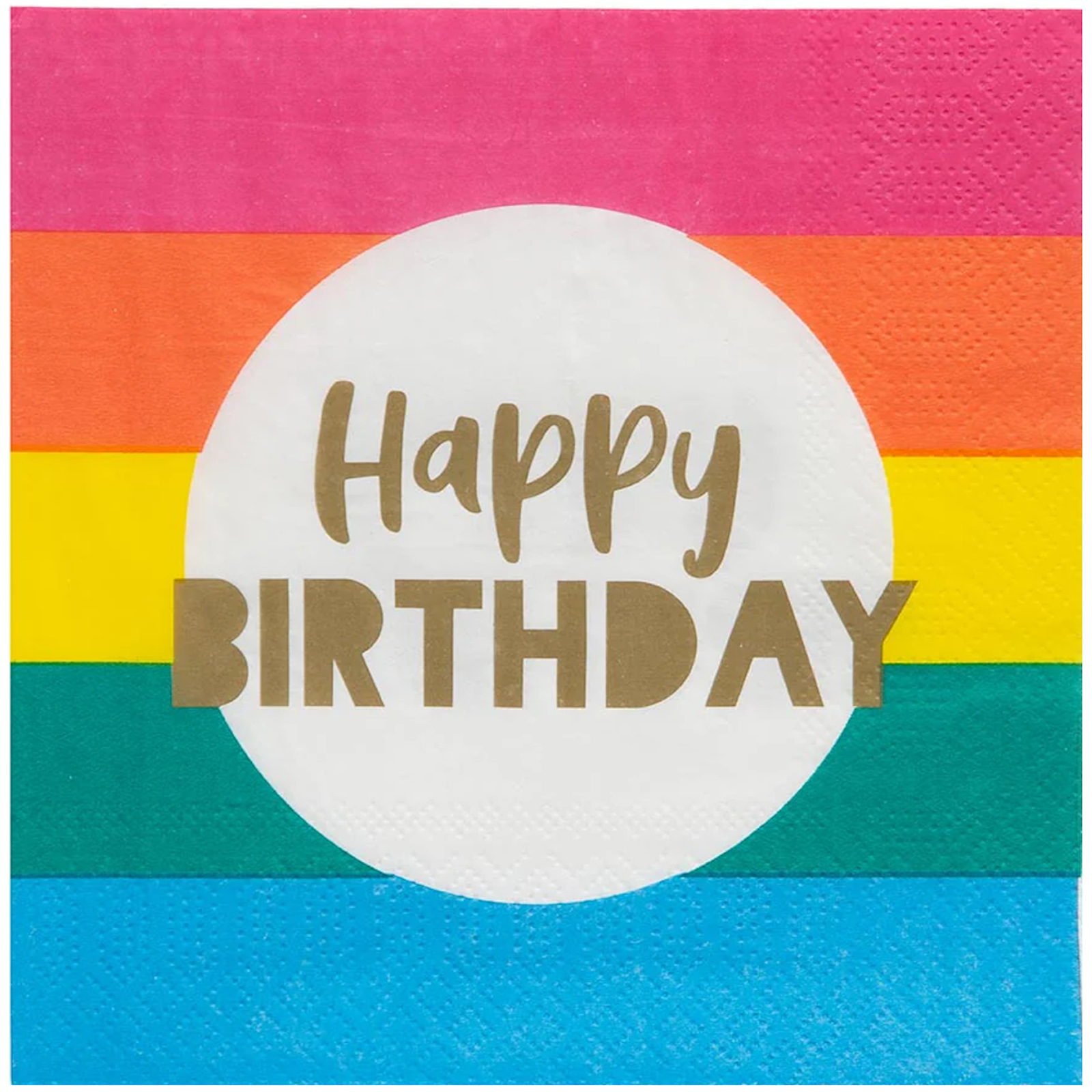 Talking Tables Rainbow Happy Birthday Napkins / Serviettes (Pack of 20)