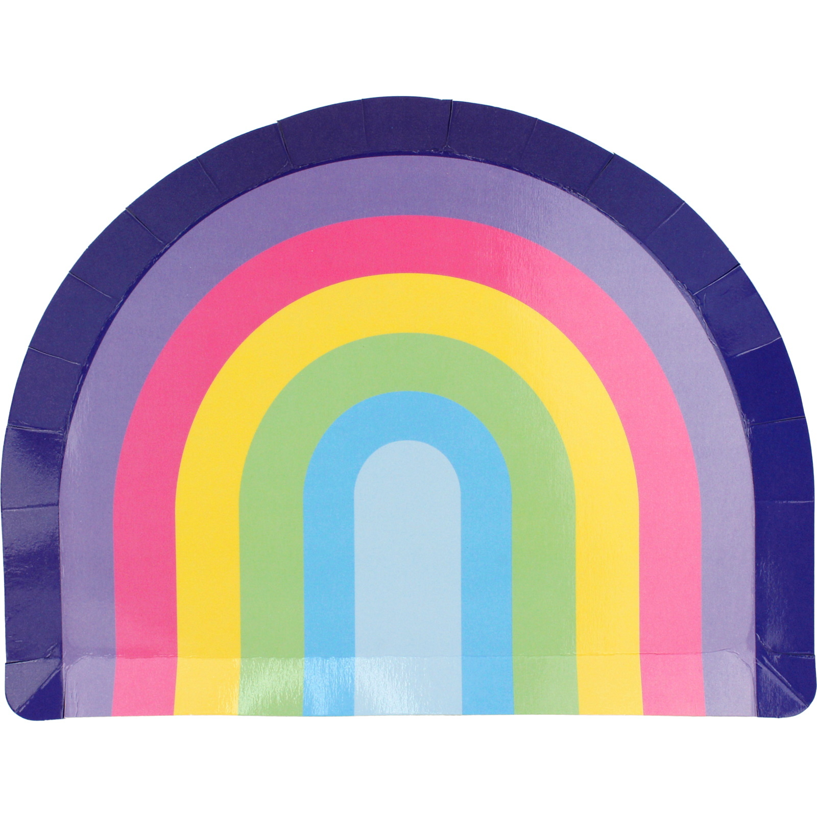 Rainbow Shape Large Paper Plates (Pack of 8)
